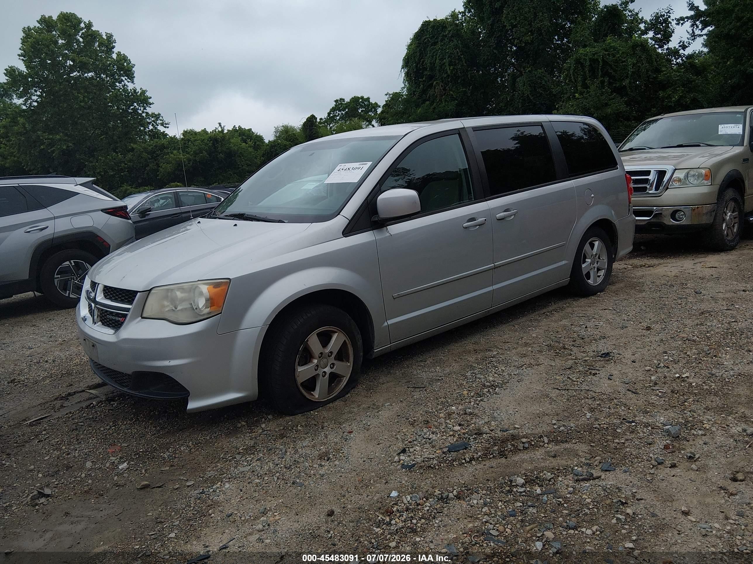 2012 Dodge Grand Caravan Sxt Gray vin: 2C4RDGCG9CR374582