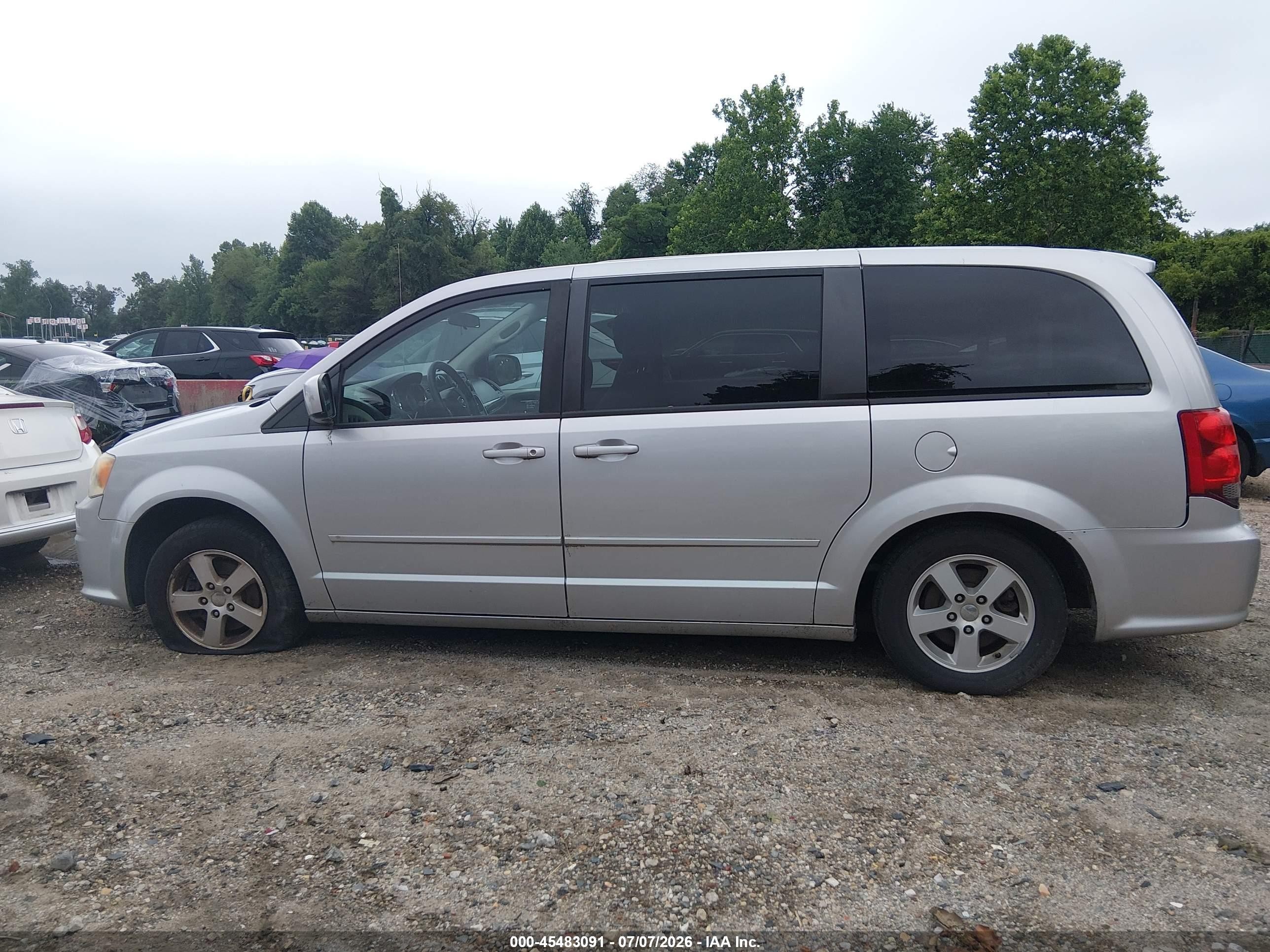 2012 Dodge Grand Caravan Sxt Gray vin: 2C4RDGCG9CR374582
