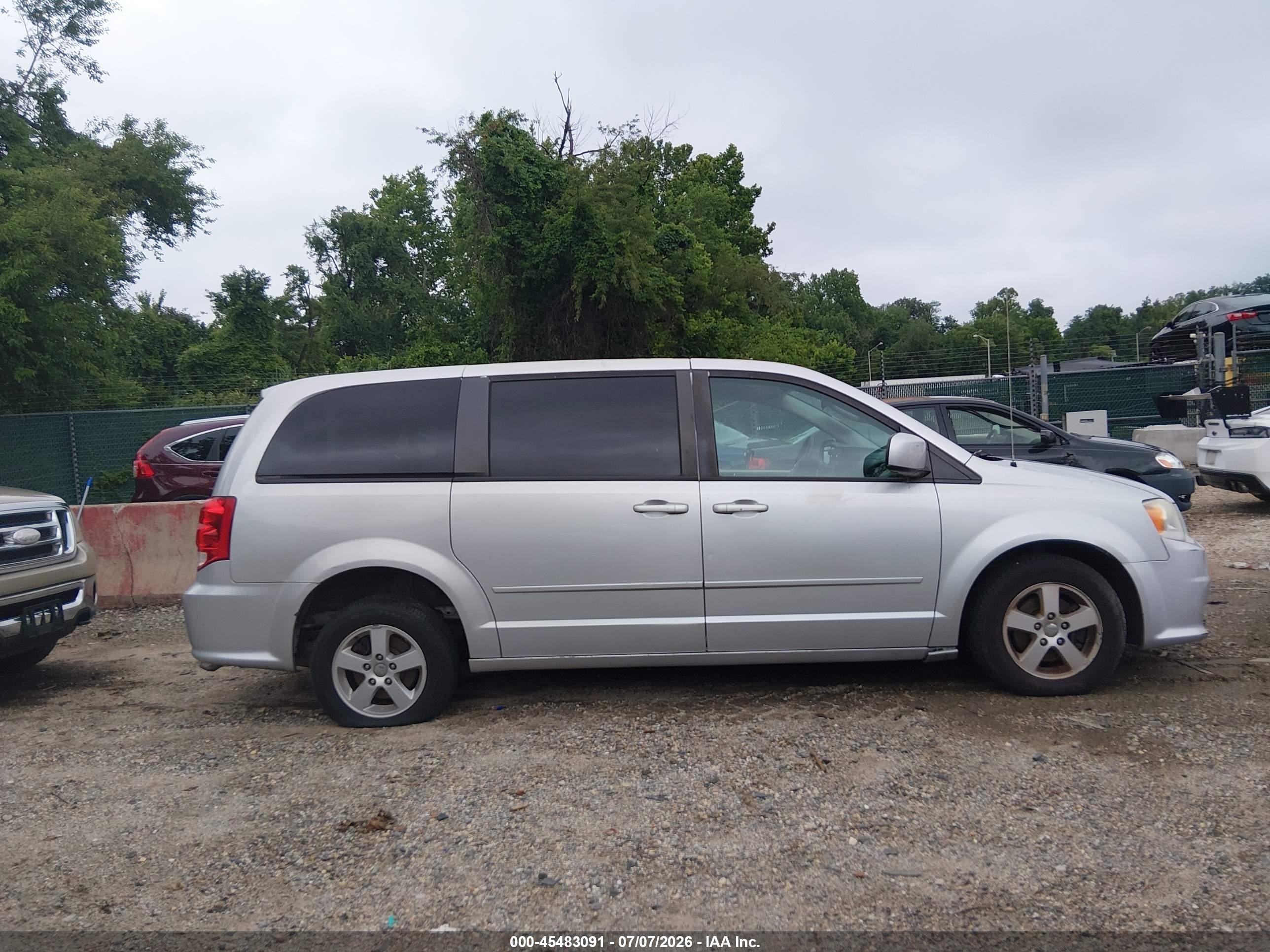 2012 Dodge Grand Caravan Sxt Gray vin: 2C4RDGCG9CR374582