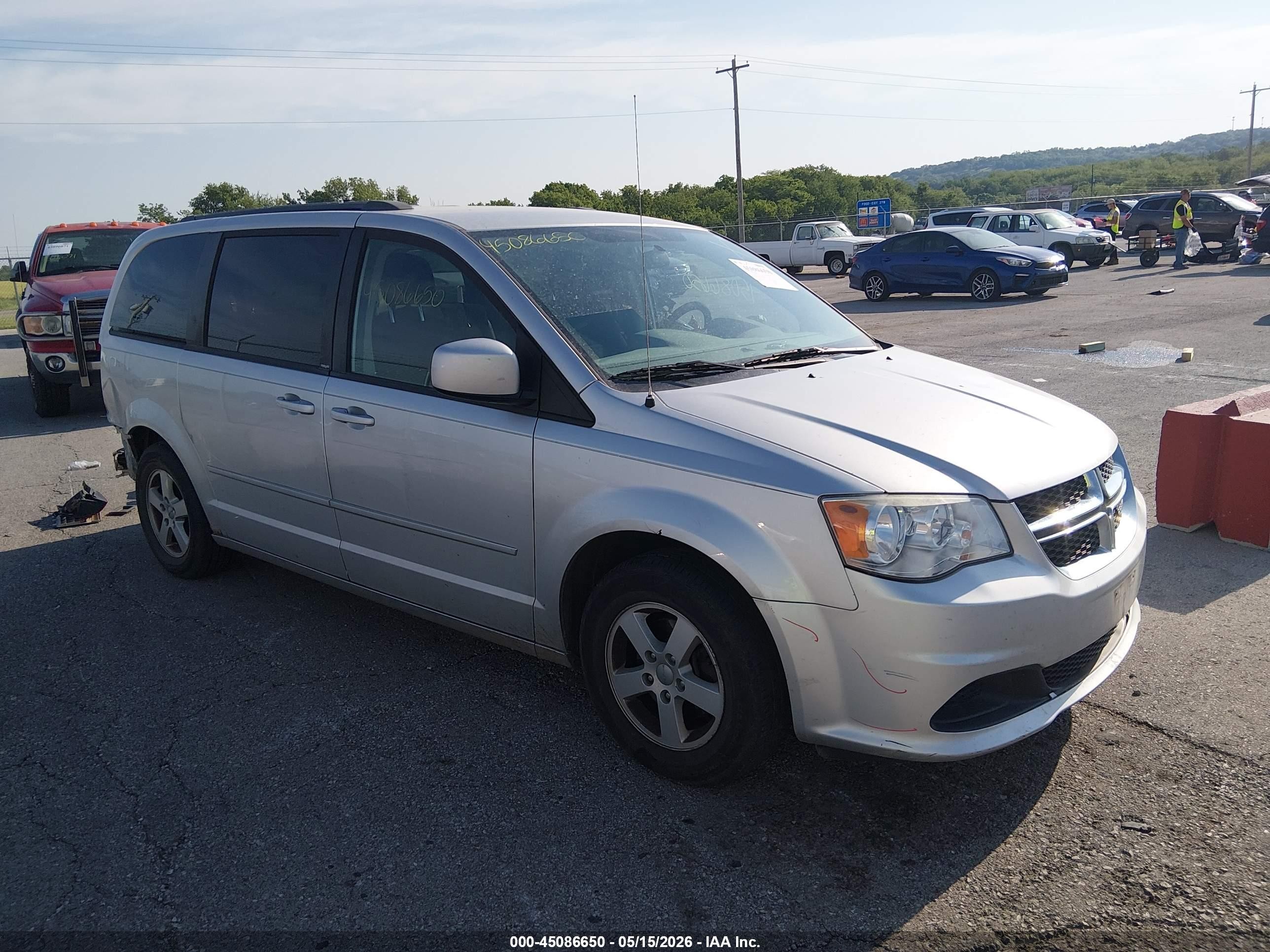 2012 Dodge Grand Caravan Sxt Silver vin: 2C4RDGCG9CR394833