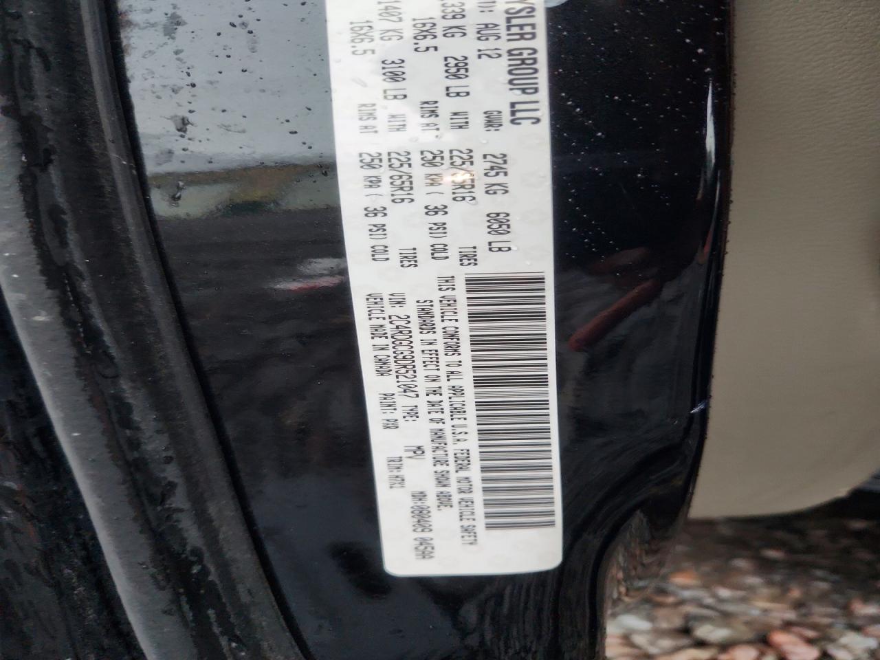 2013 Dodge Grand Caravan Sxt Black vin: 2C4RDGCG9DR521047