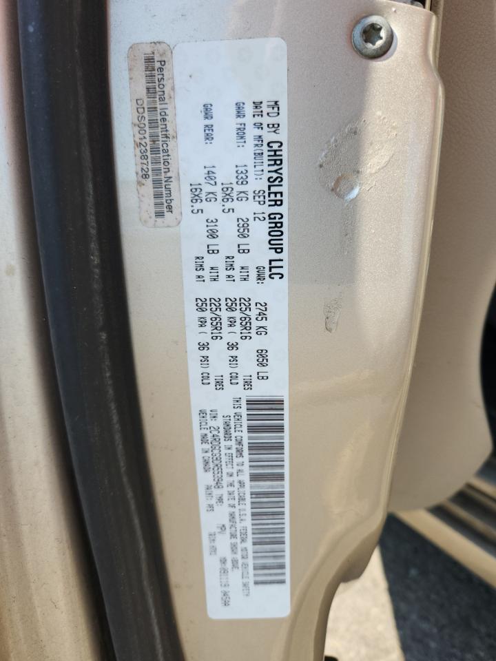 2013 Dodge Grand Caravan Gold vin: 2C4RDGCG9DR553948