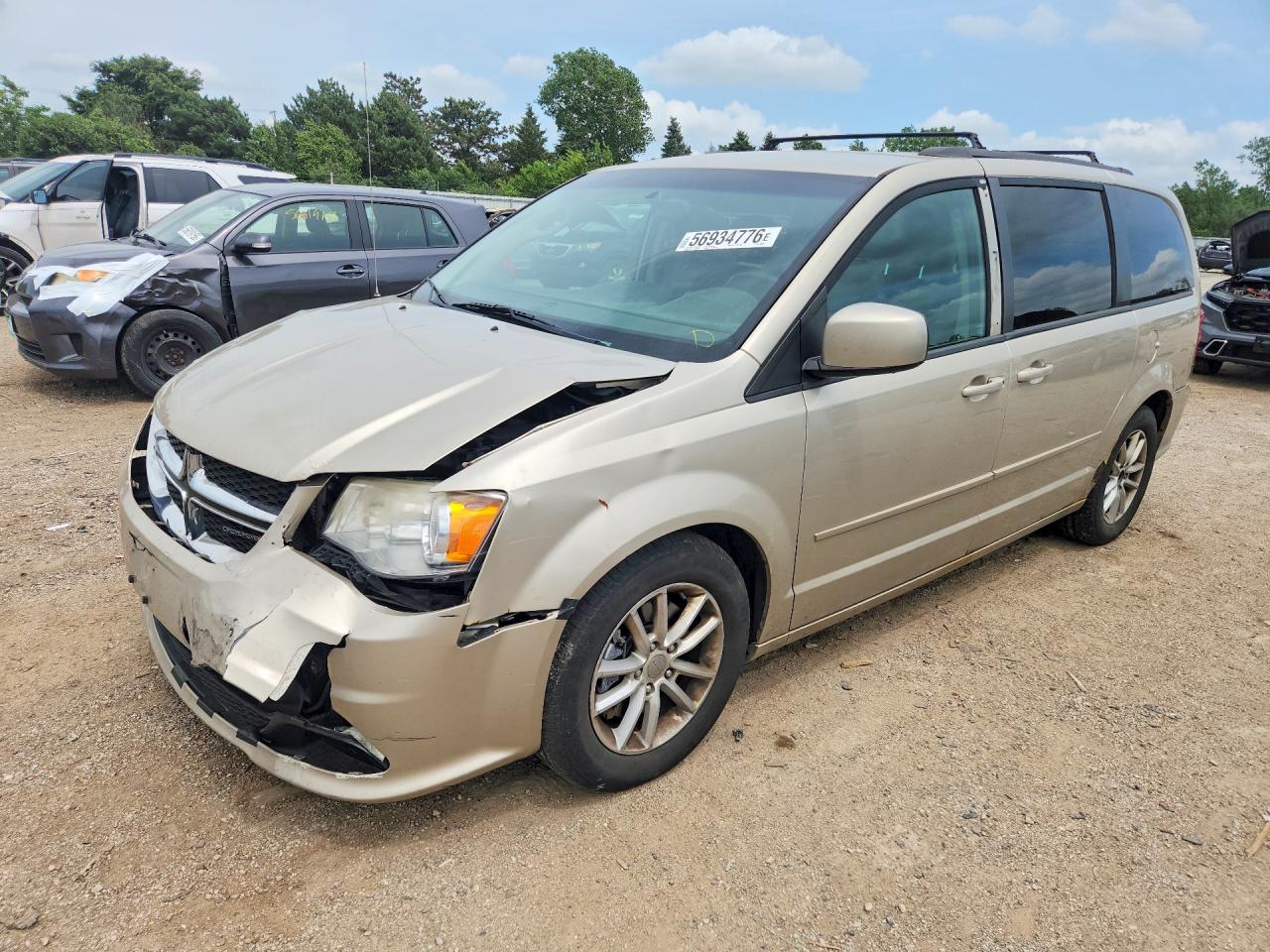 2013 Dodge Grand Caravan Sxt Beige vin: 2C4RDGCG9DR599957