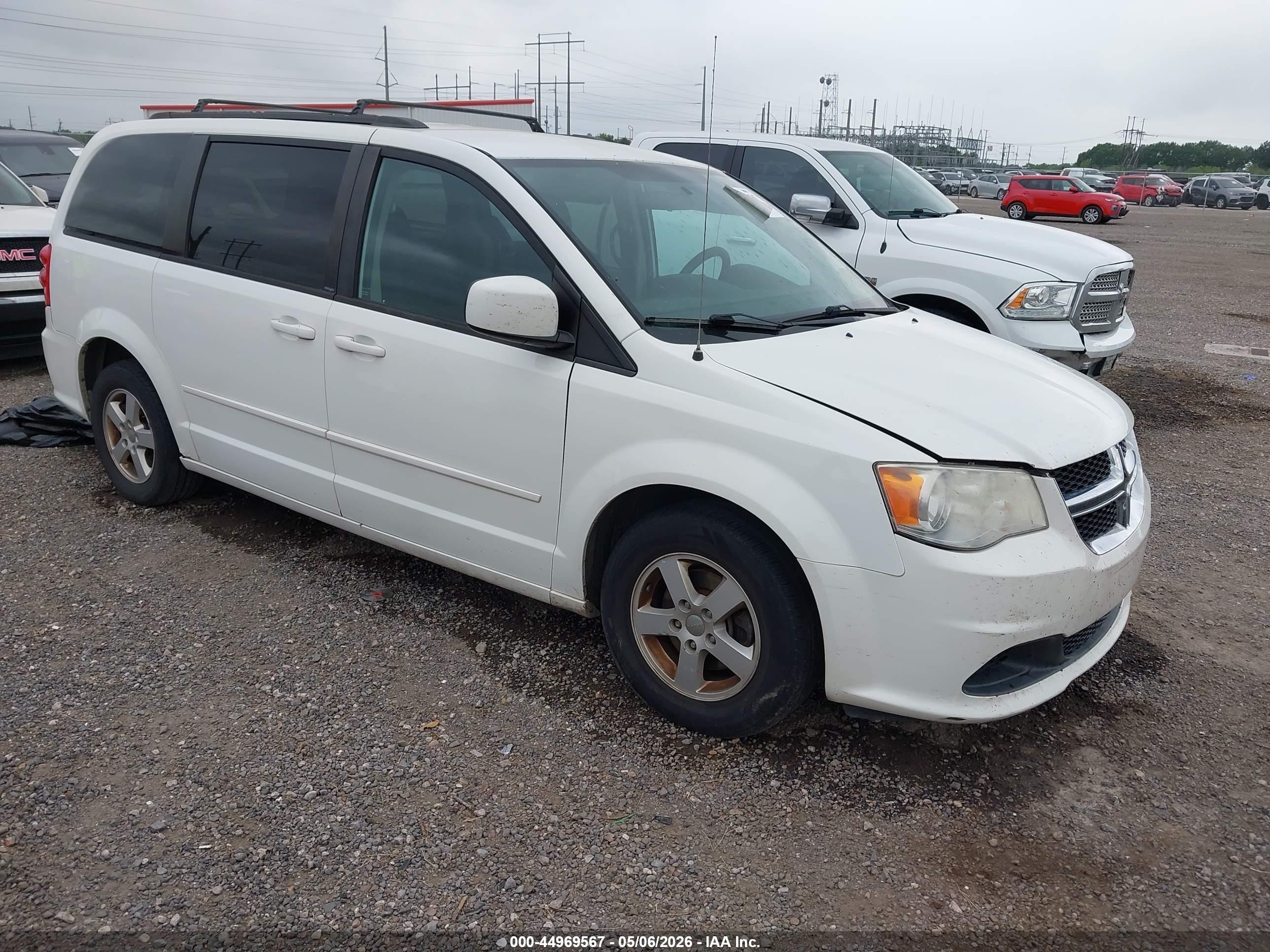 2013 Dodge Grand Caravan Sxt White vin: 2C4RDGCG9DR637106