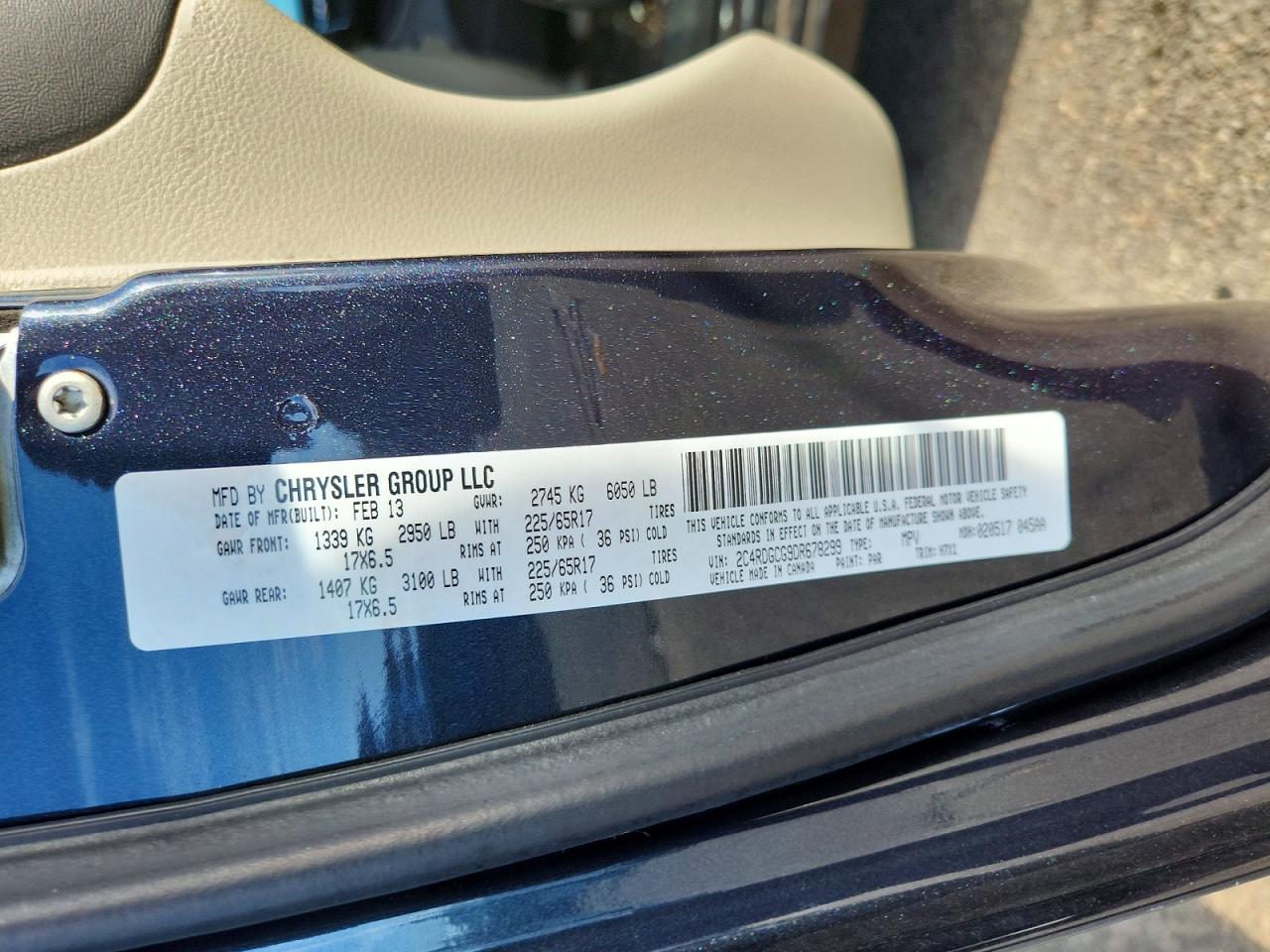2013 Dodge Grand Caravan Sxt Gray vin: 2C4RDGCG9DR678299