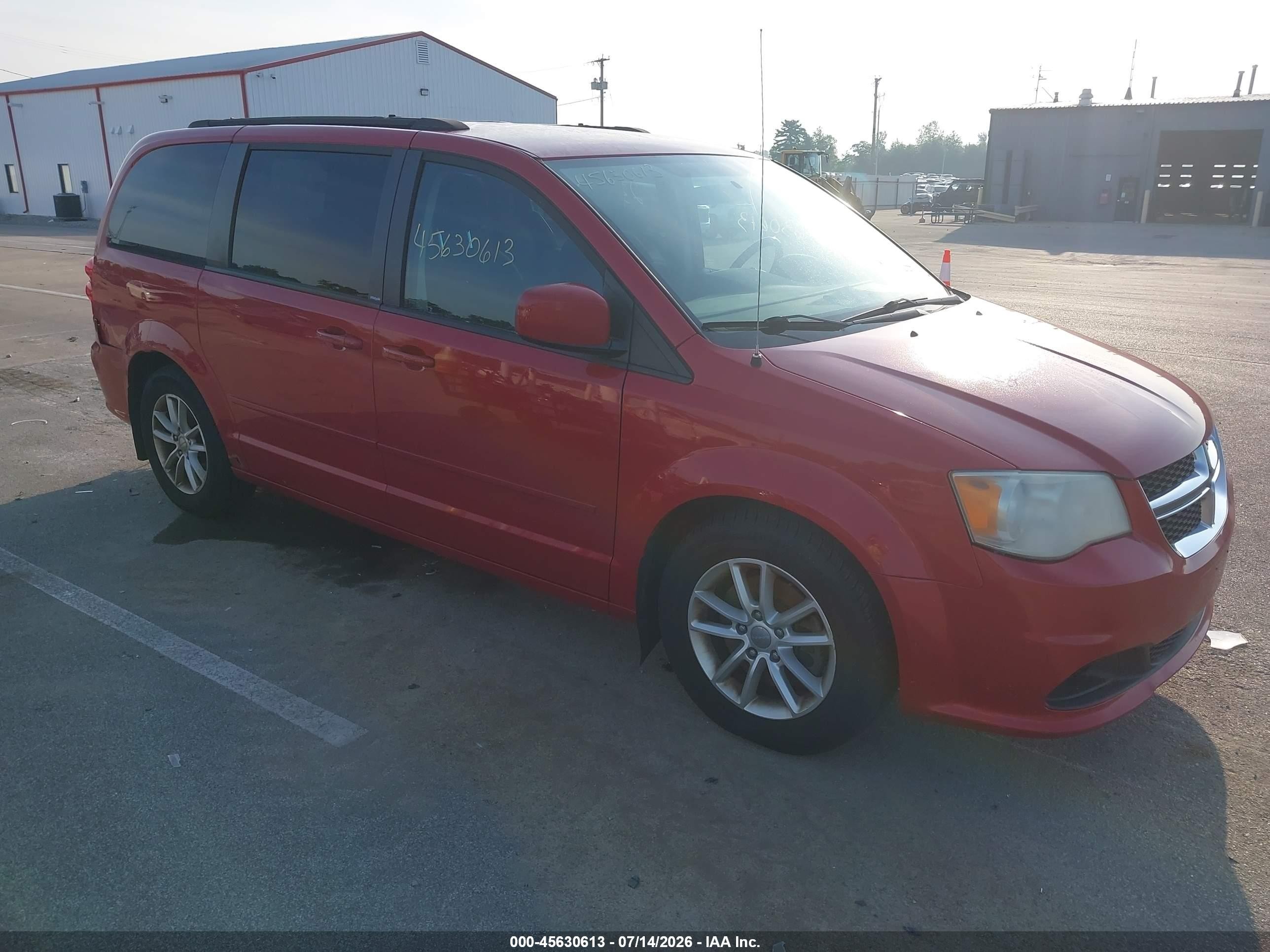 2013 Dodge Grand Caravan Sxt Red vin: 2C4RDGCG9DR717568