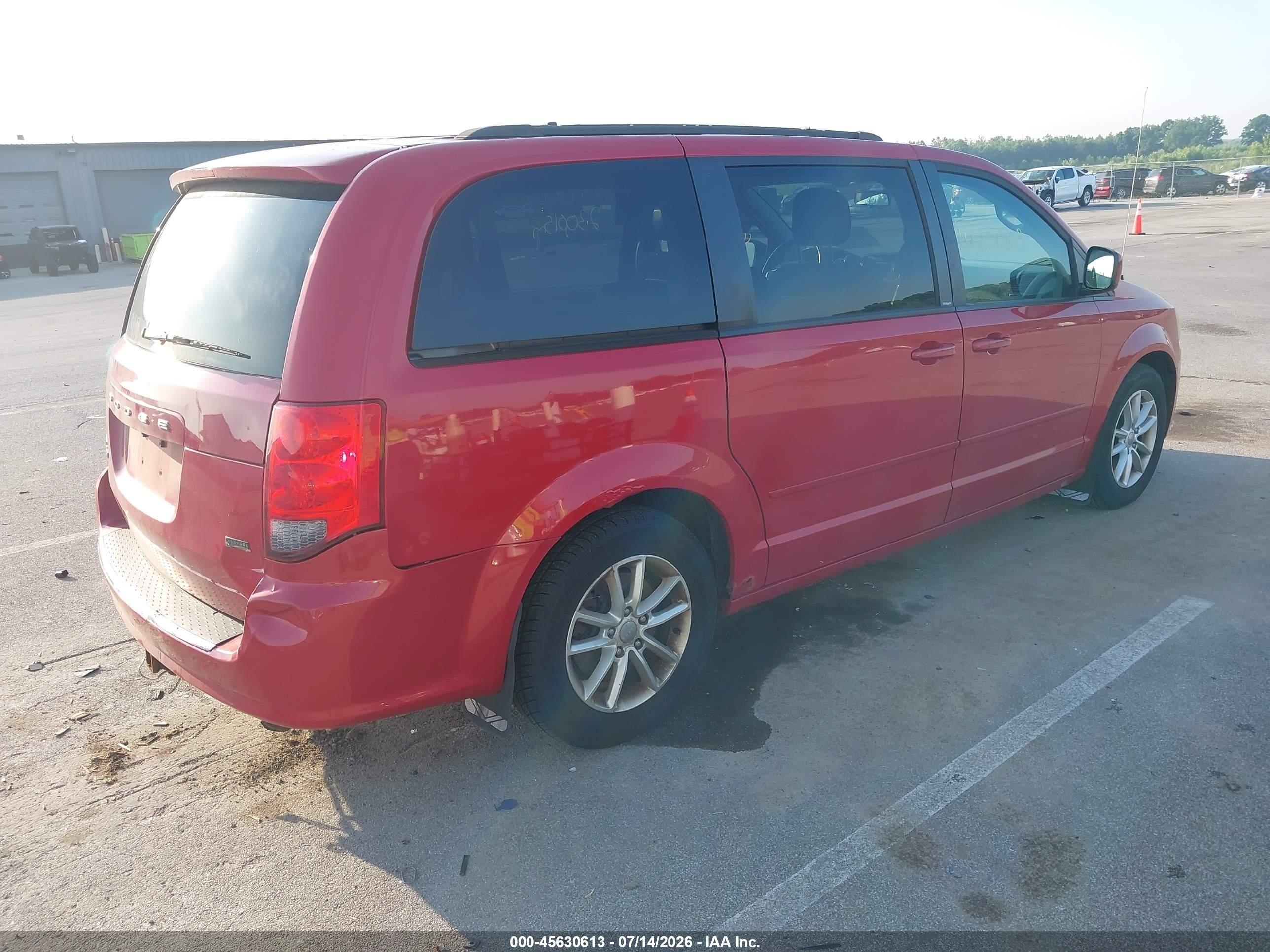 2013 Dodge Grand Caravan Sxt Red vin: 2C4RDGCG9DR717568