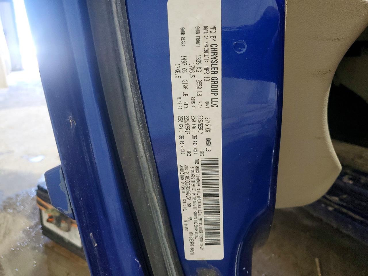 2013 Dodge Grand Caravan Sxt Blue vin: 2C4RDGCG9DR740154