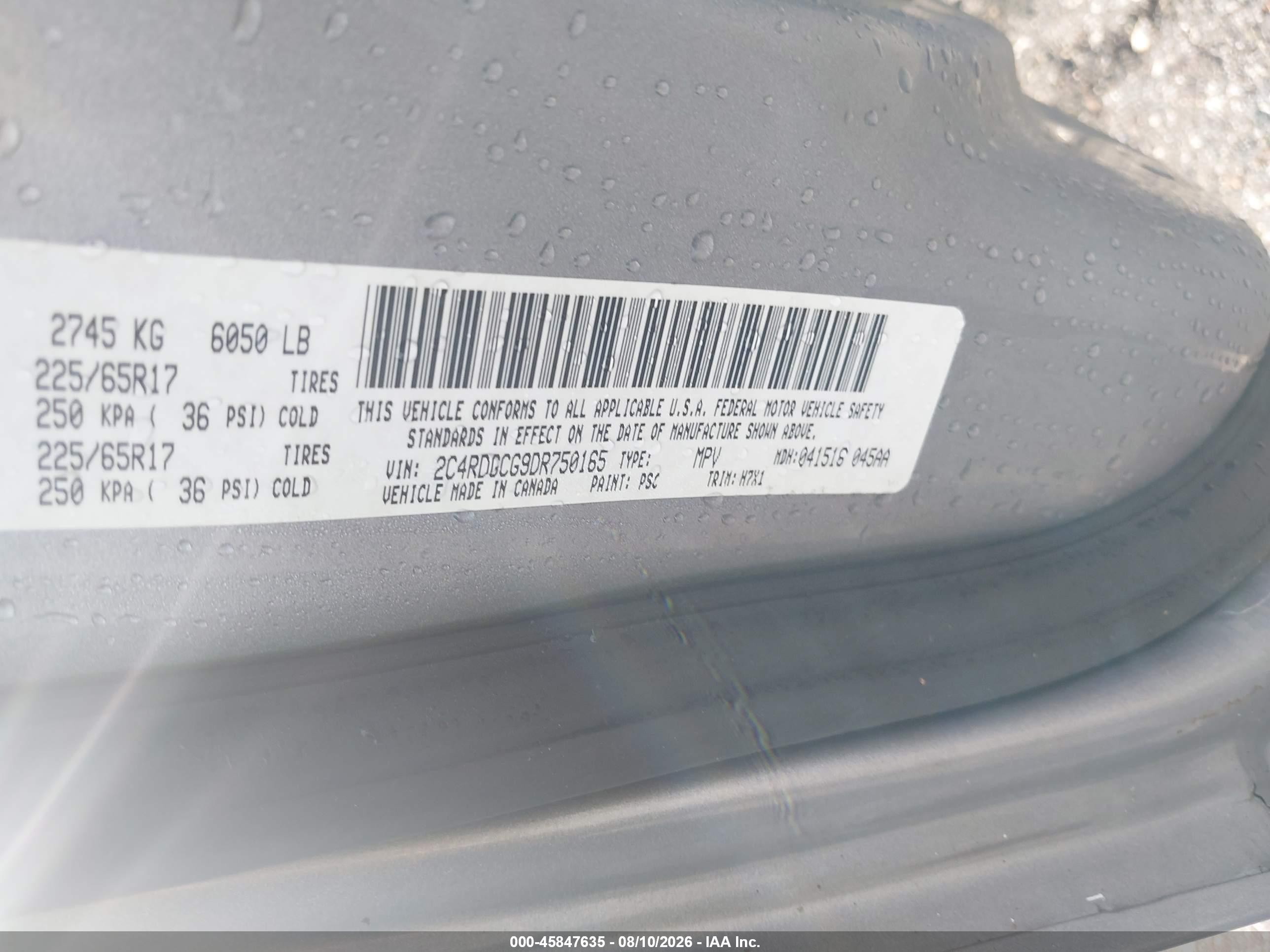 2013 Dodge Grand Caravan Sxt Silver vin: 2C4RDGCG9DR750165