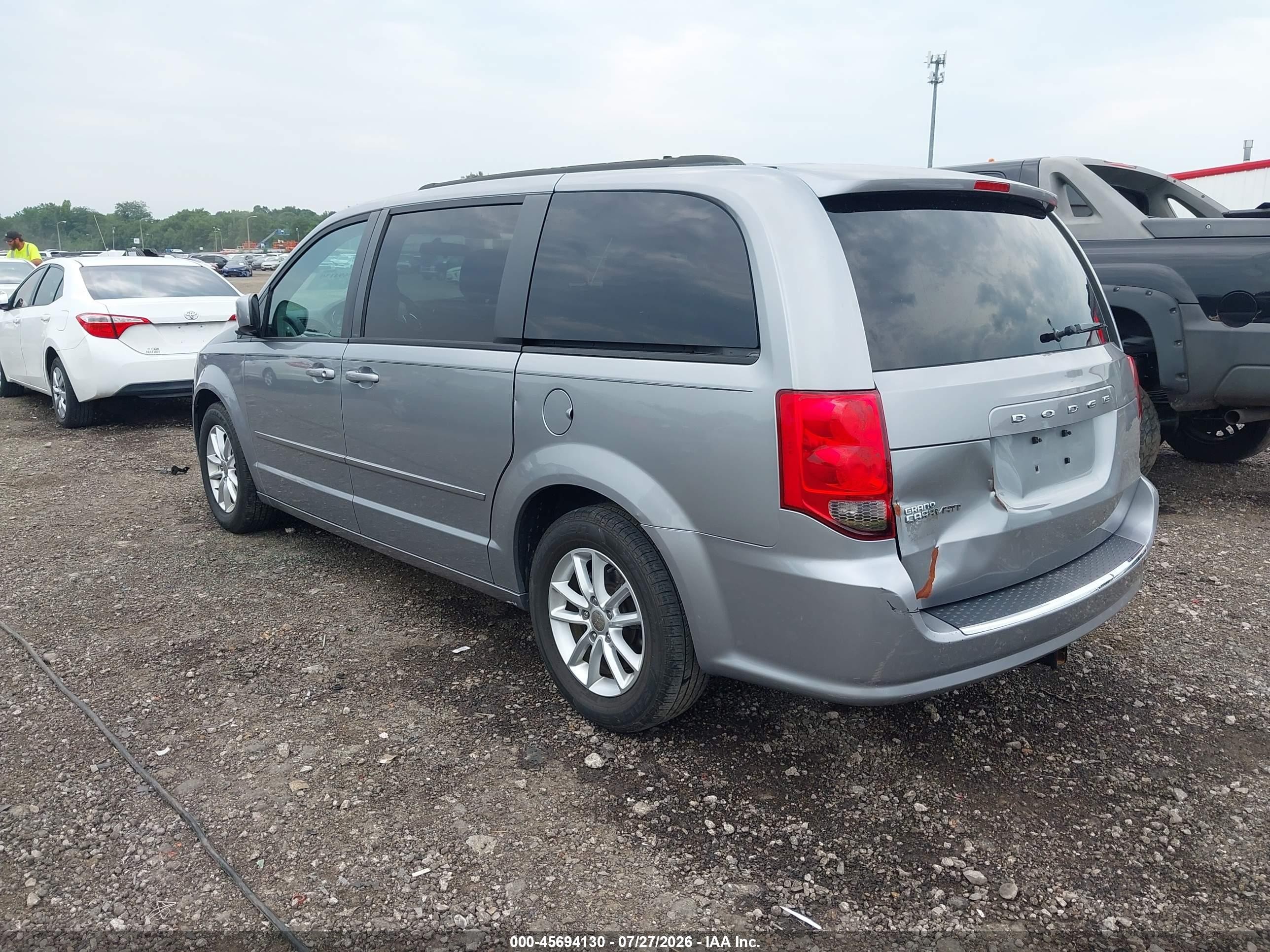 2013 Dodge Grand Caravan Sxt Silver vin: 2C4RDGCG9DR765278