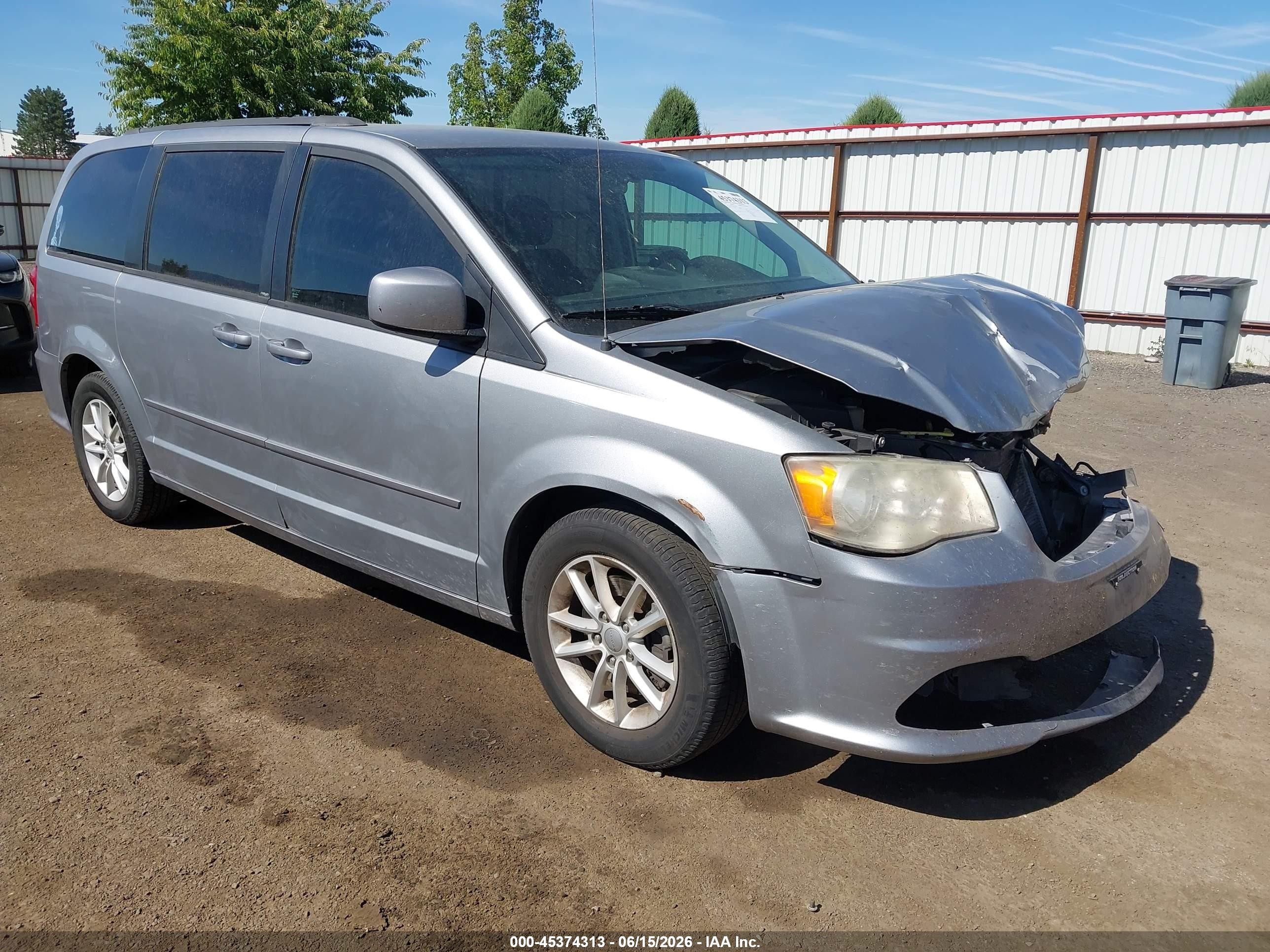 2013 Dodge Grand Caravan Sxt Silver vin: 2C4RDGCG9DR820361