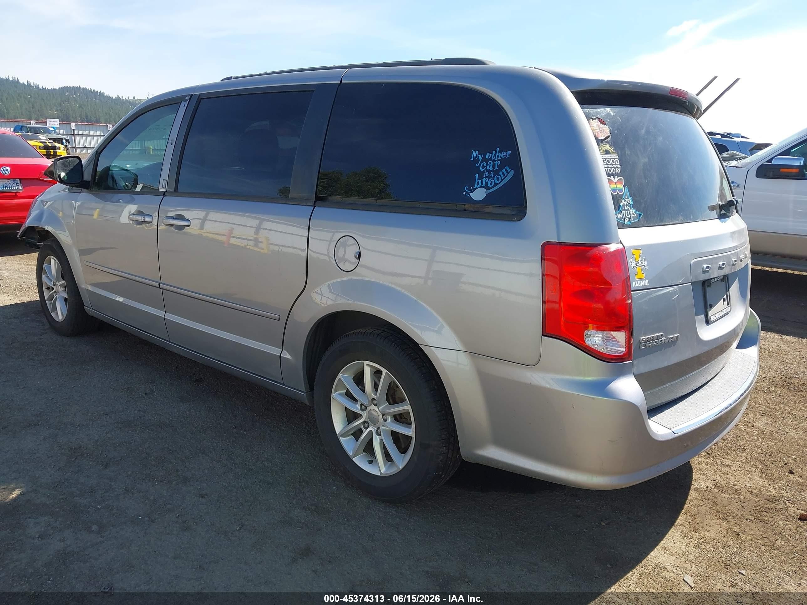 2013 Dodge Grand Caravan Sxt Silver vin: 2C4RDGCG9DR820361