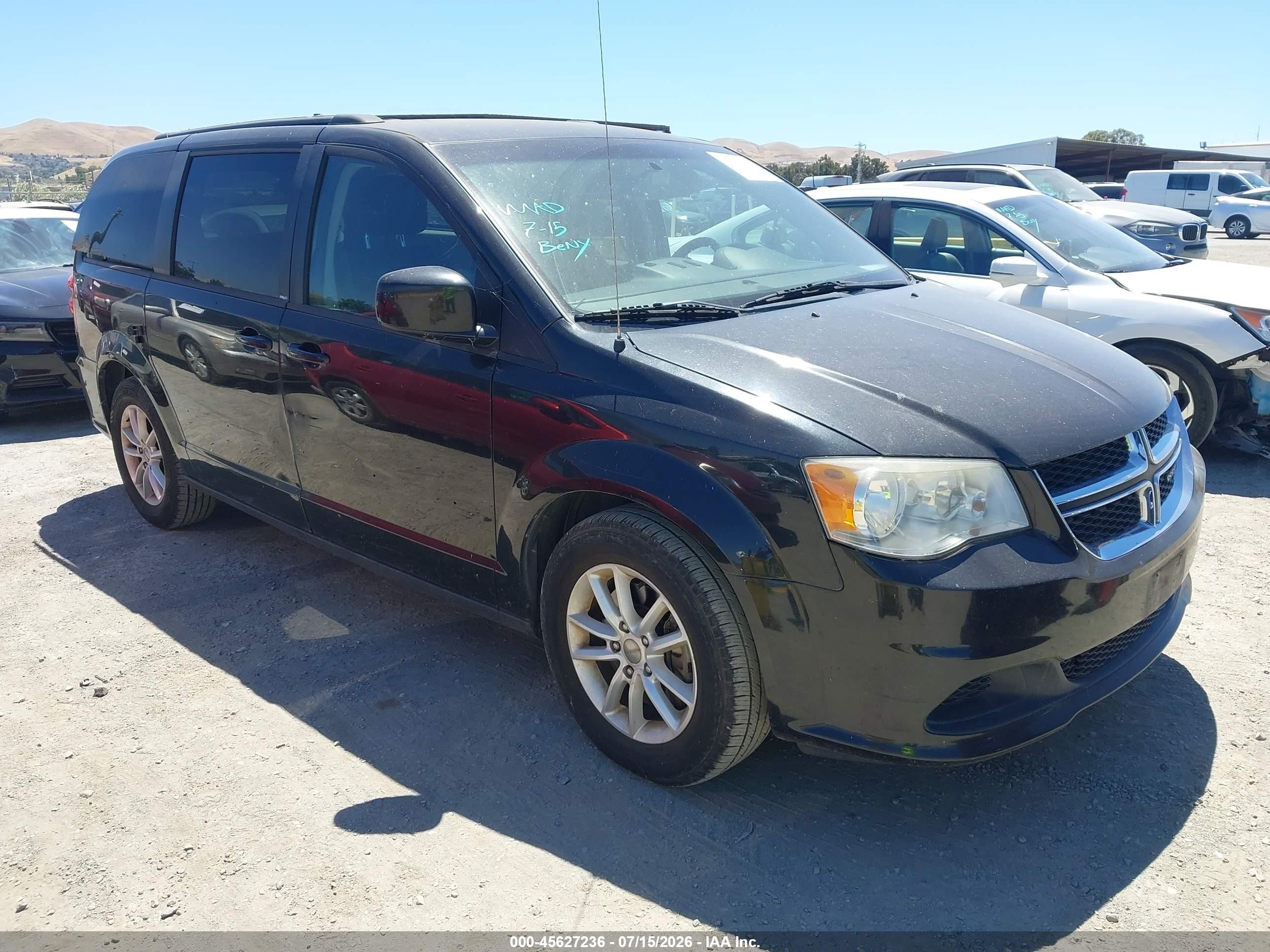 2014 Dodge Grand Caravan Sxt Black vin: 2C4RDGCG9ER119837