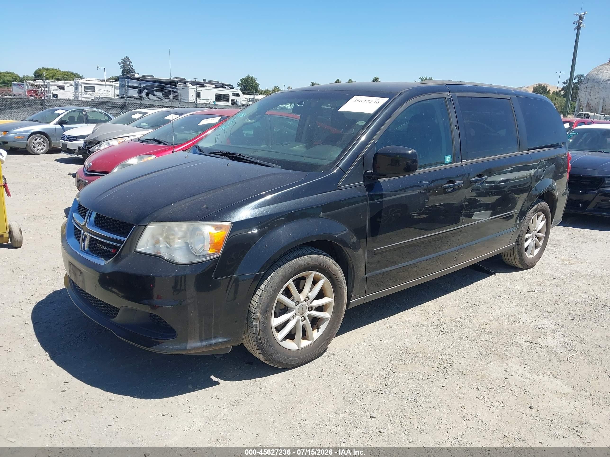 2014 Dodge Grand Caravan Sxt Black vin: 2C4RDGCG9ER119837