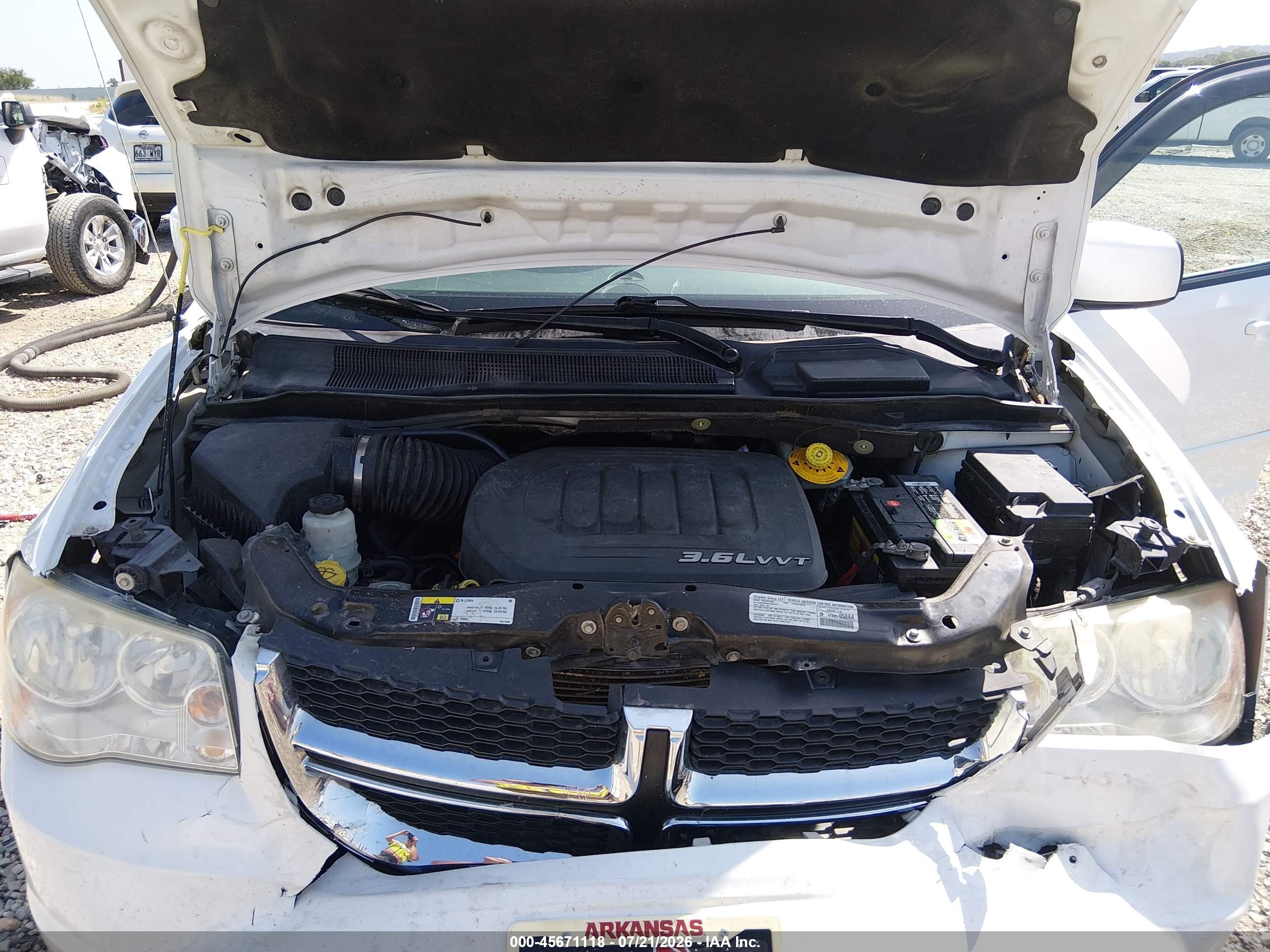2014 Dodge Grand Caravan Sxt Белый vin: 2C4RDGCG9ER120096