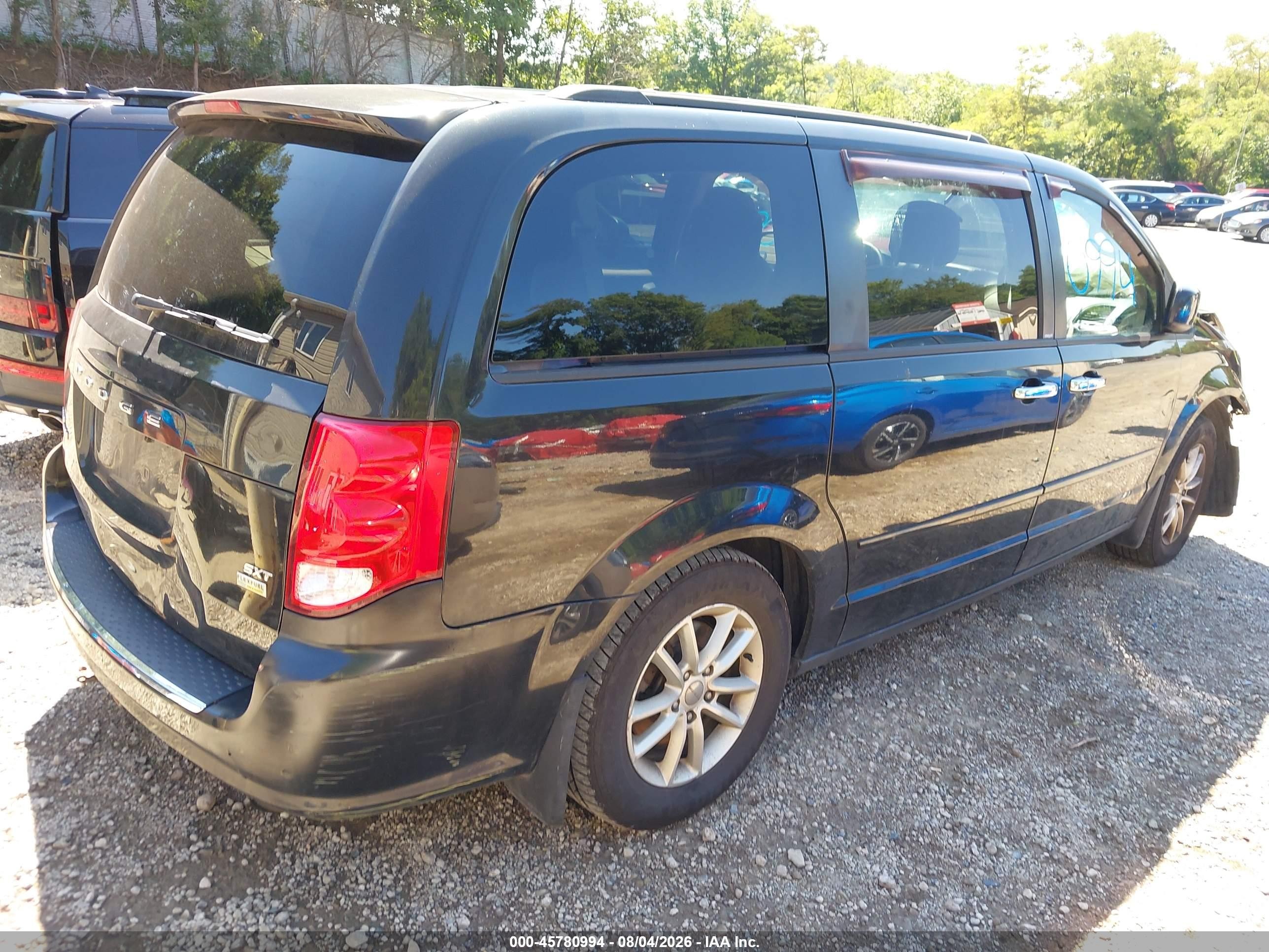 2014 Dodge Grand Caravan Sxt Black vin: 2C4RDGCG9ER120339