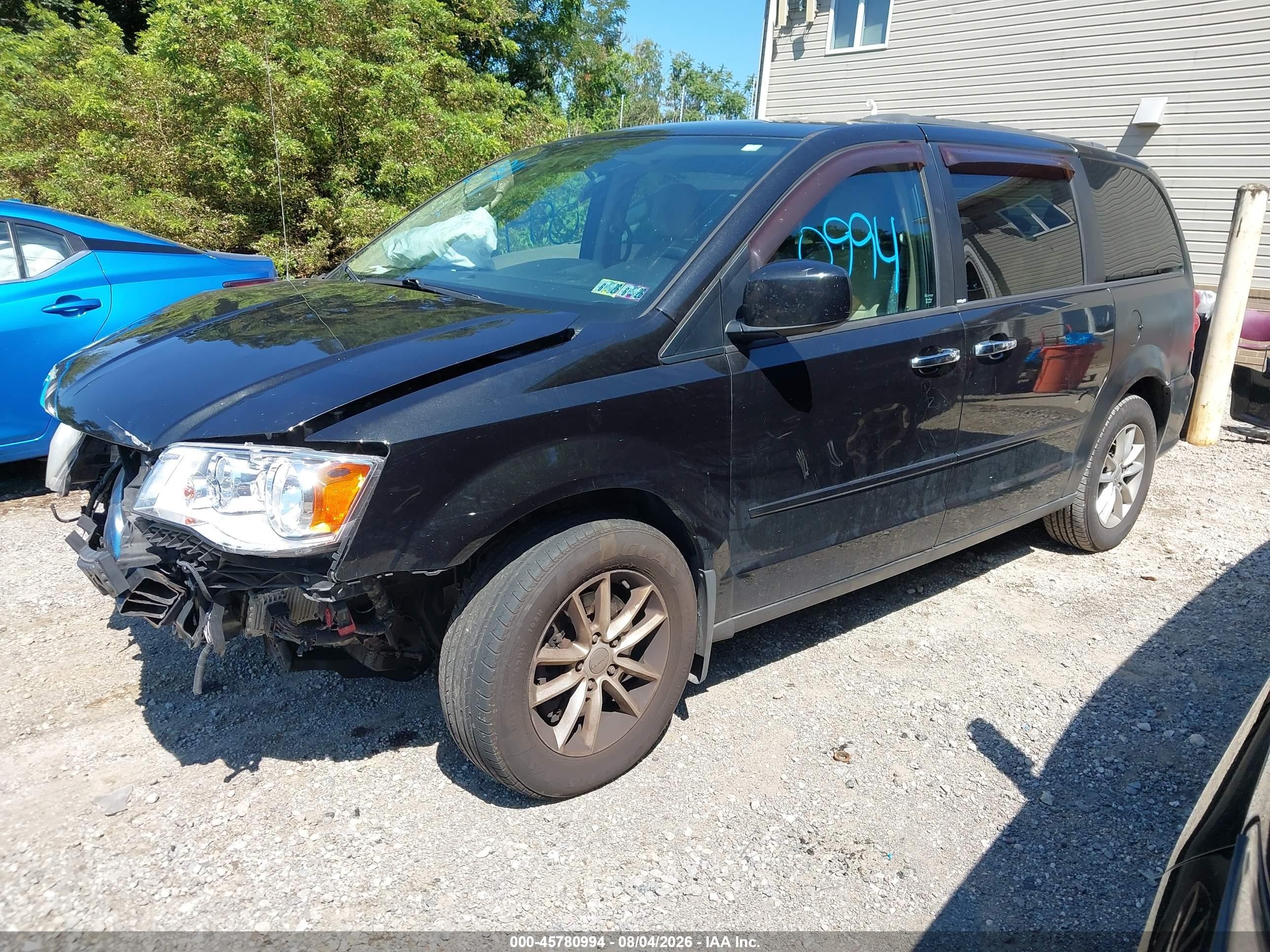 2014 Dodge Grand Caravan Sxt Black vin: 2C4RDGCG9ER120339