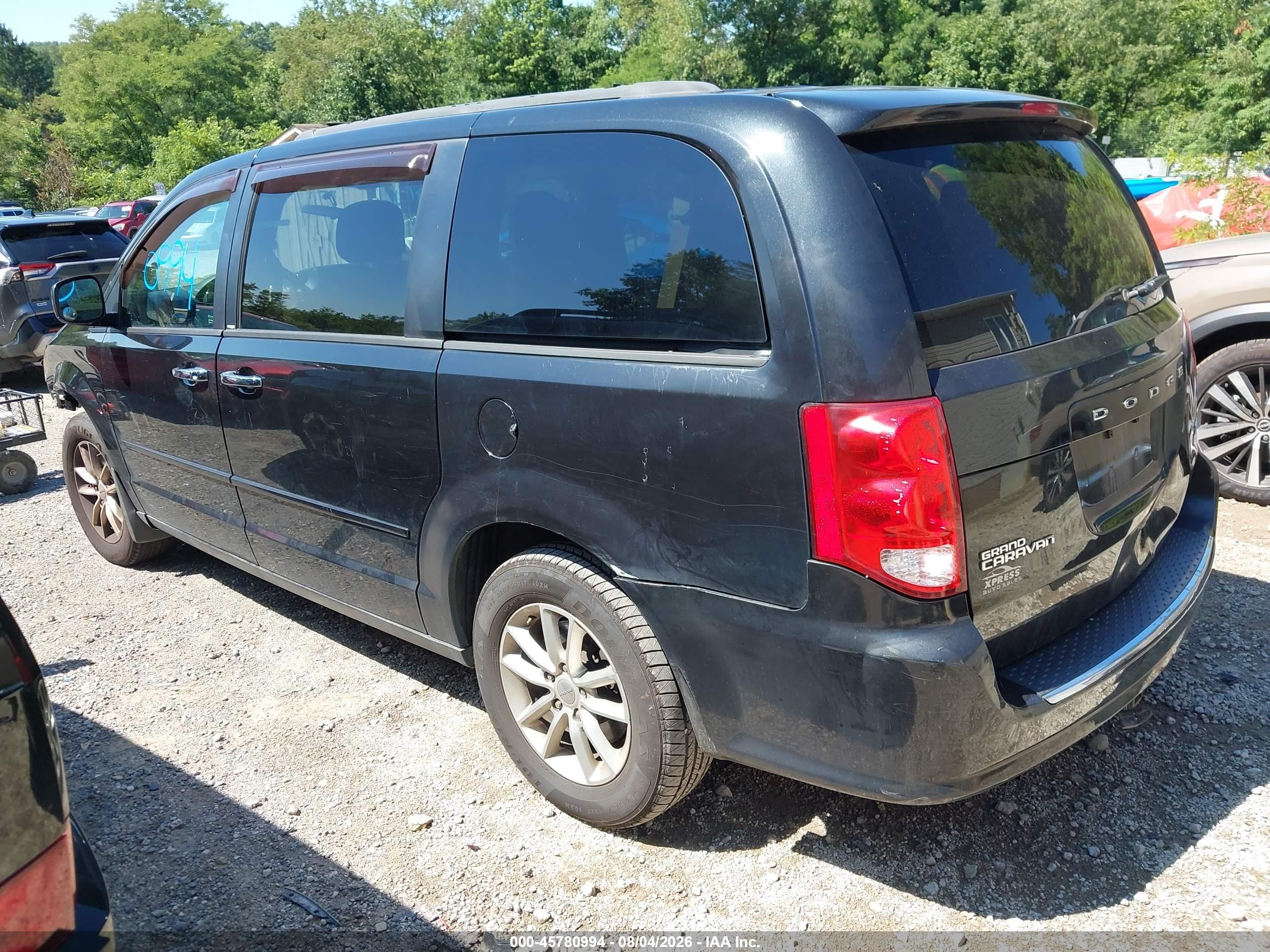 2014 Dodge Grand Caravan Sxt Black vin: 2C4RDGCG9ER120339