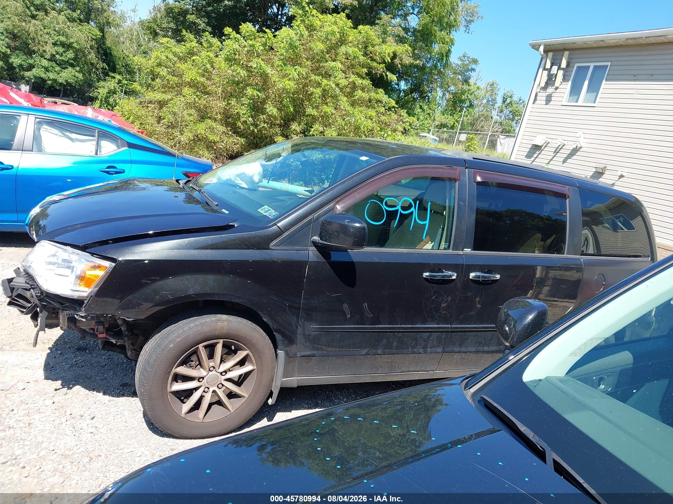 2014 Dodge Grand Caravan Sxt Black vin: 2C4RDGCG9ER120339