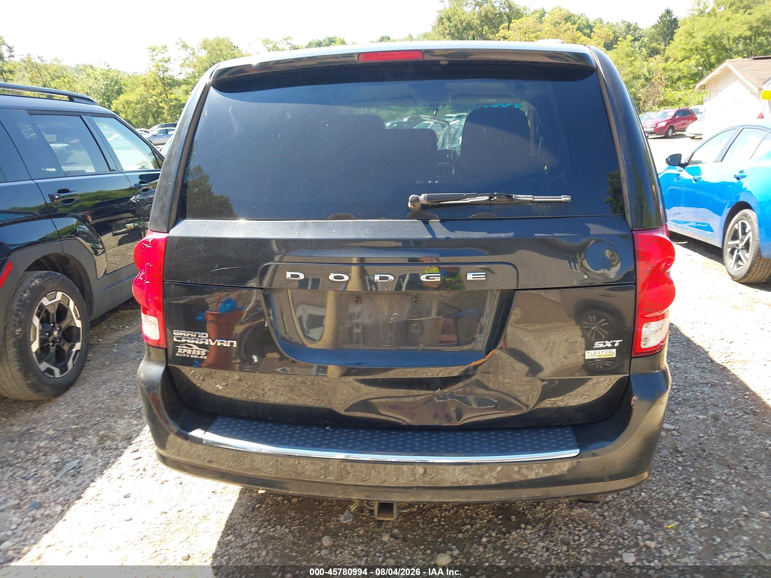 2014 Dodge Grand Caravan Sxt Black vin: 2C4RDGCG9ER120339