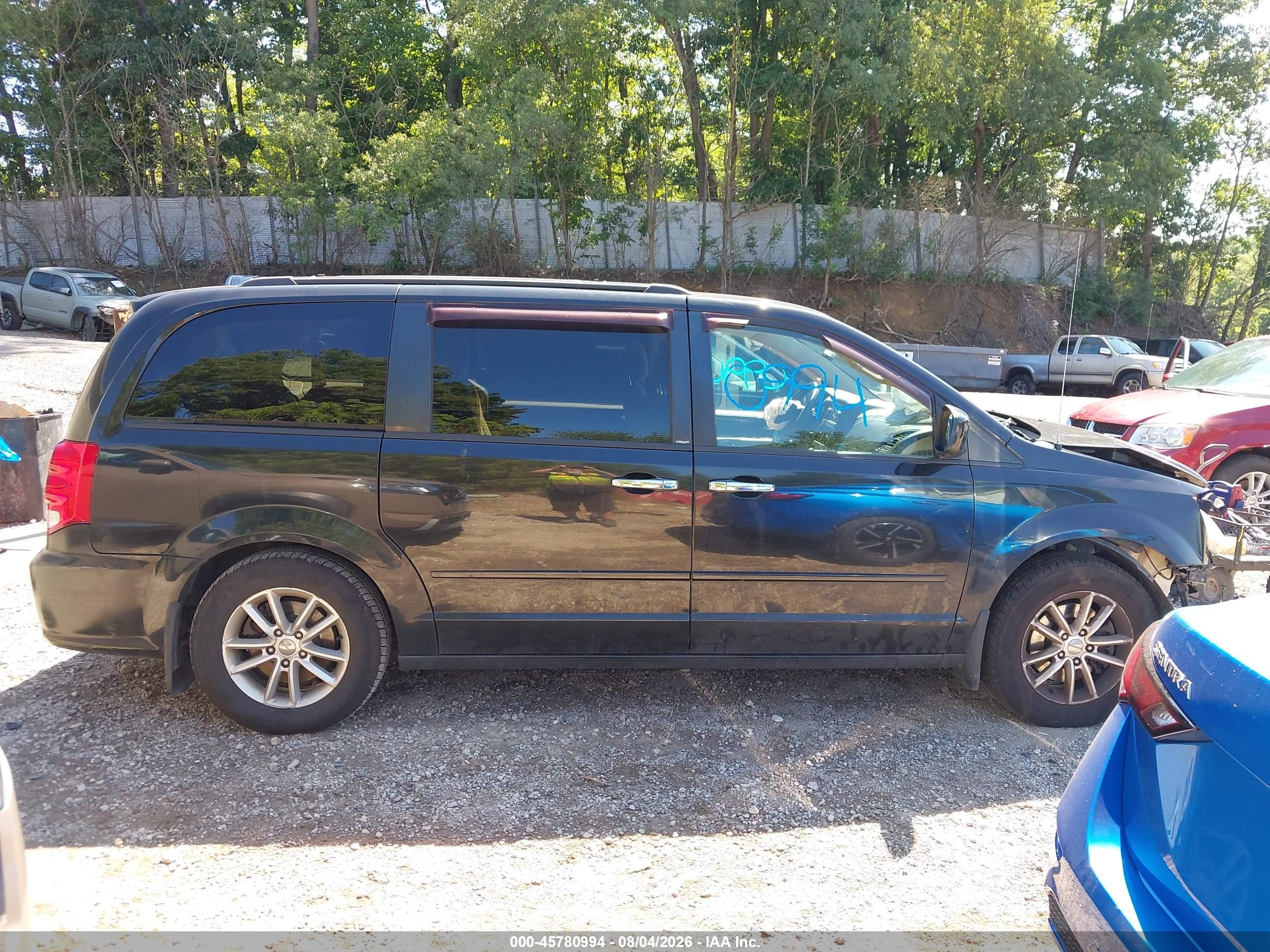 2014 Dodge Grand Caravan Sxt Black vin: 2C4RDGCG9ER120339