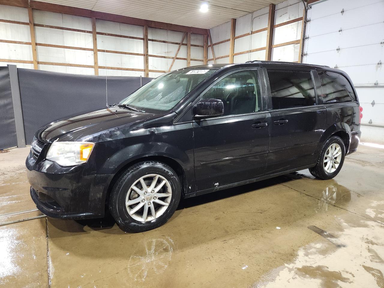 2014 Dodge Grand Caravan Sxt Black vin: 2C4RDGCG9ER120468 Damage: Left Front Fender, Dent(S) W/ Paint Dmg, 7 To 8 Inches