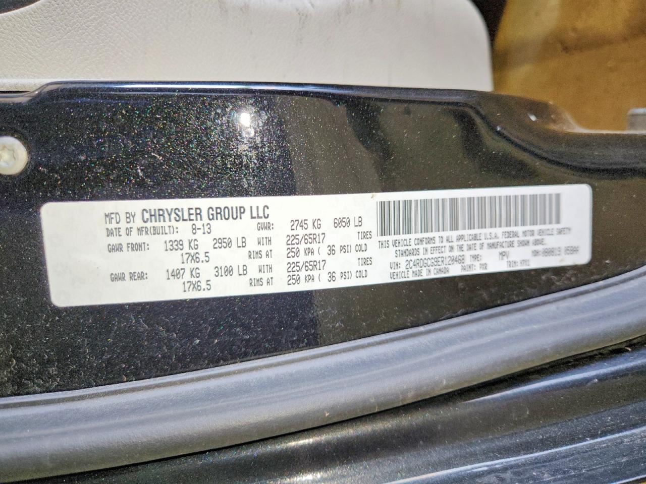 2014 Dodge Grand Caravan Sxt Black vin: 2C4RDGCG9ER120468