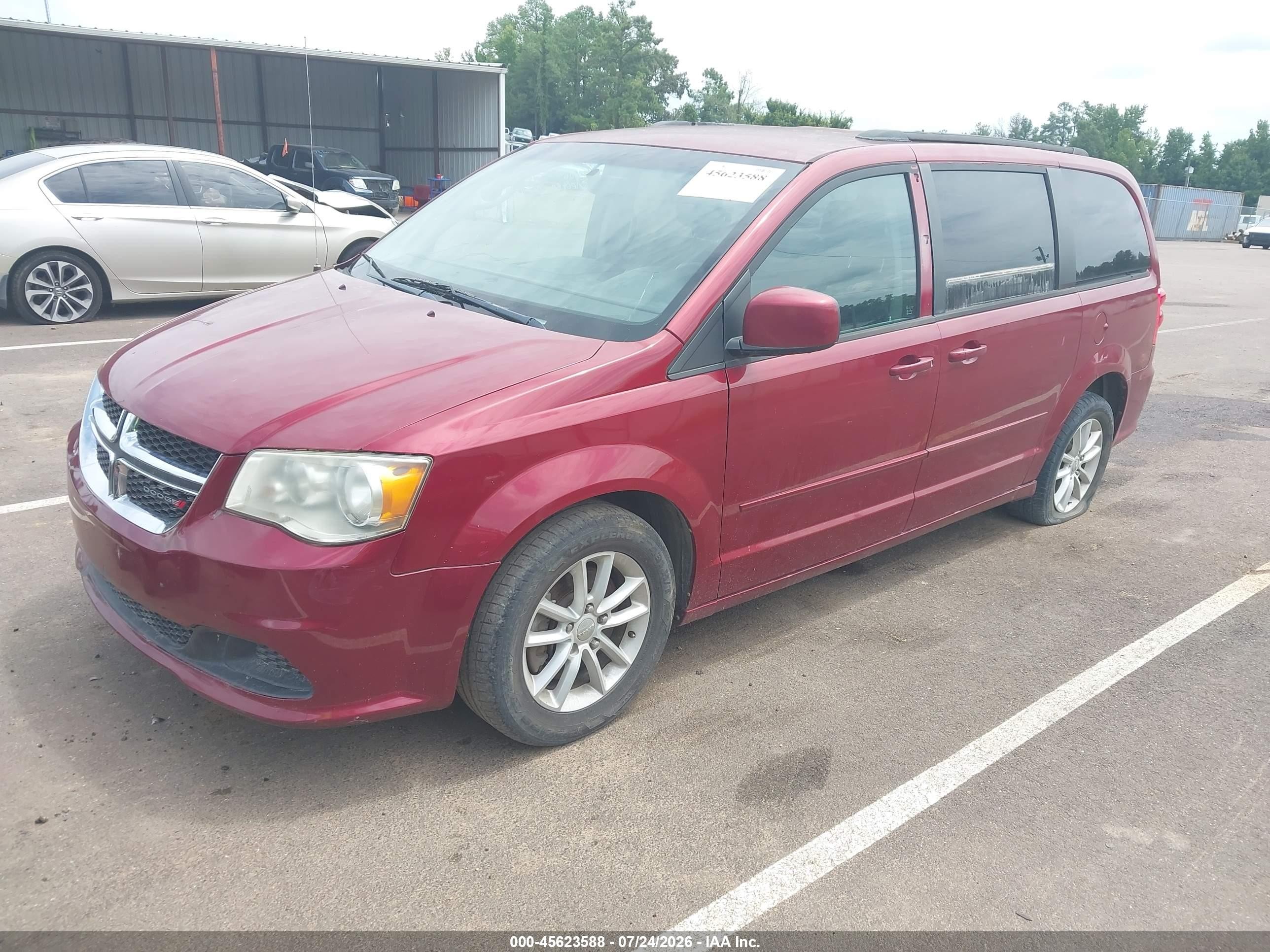 2014 Dodge Grand Caravan Sxt Burgundy vin: 2C4RDGCG9ER170707