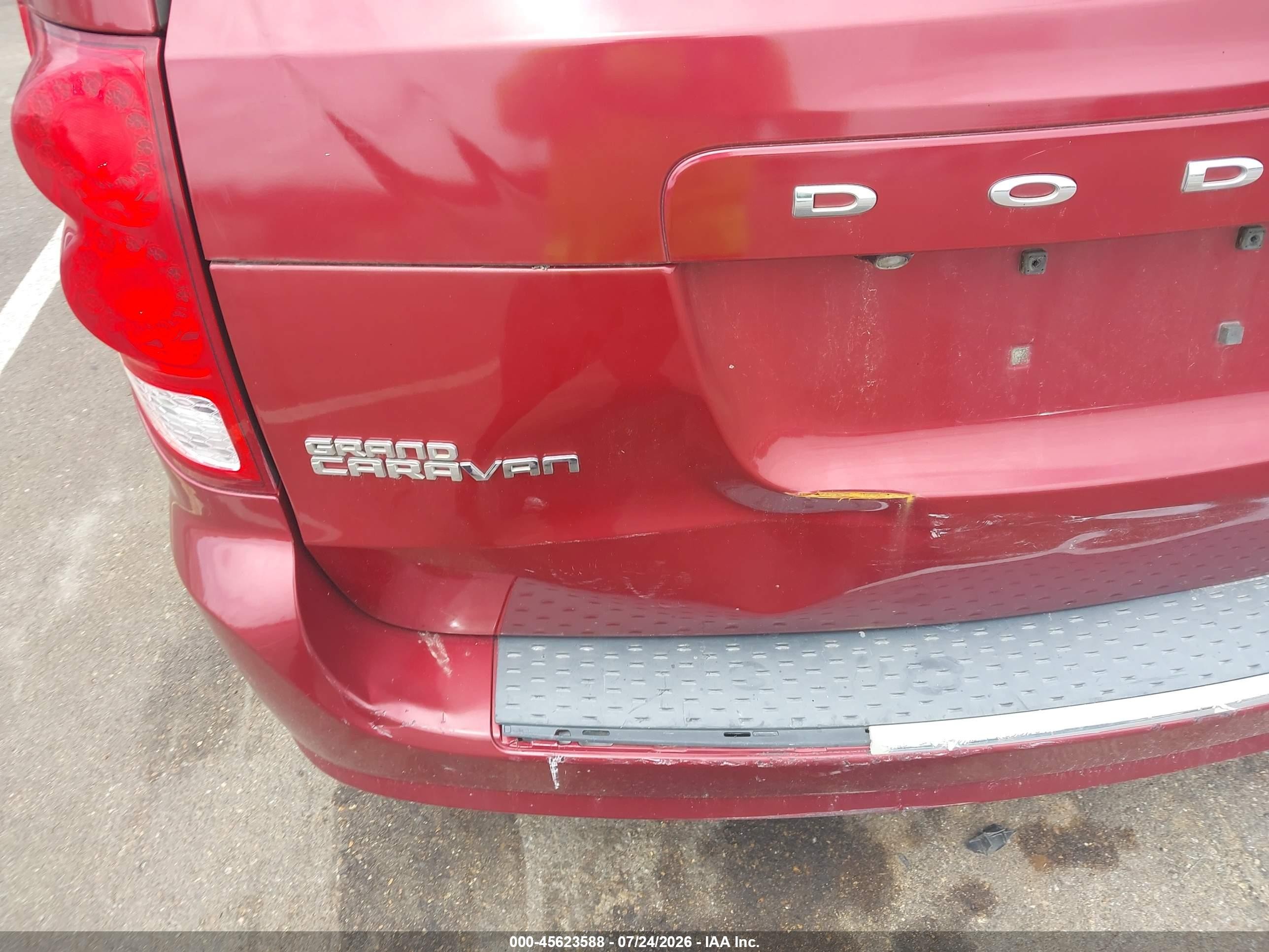 2014 Dodge Grand Caravan Sxt Burgundy vin: 2C4RDGCG9ER170707