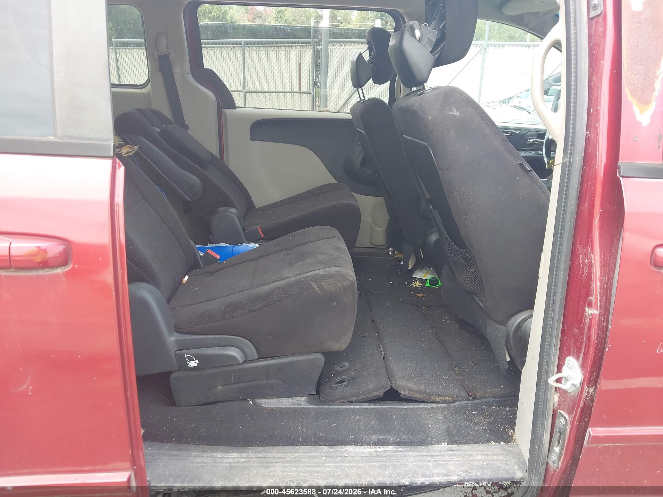 2014 Dodge Grand Caravan Sxt Burgundy vin: 2C4RDGCG9ER170707