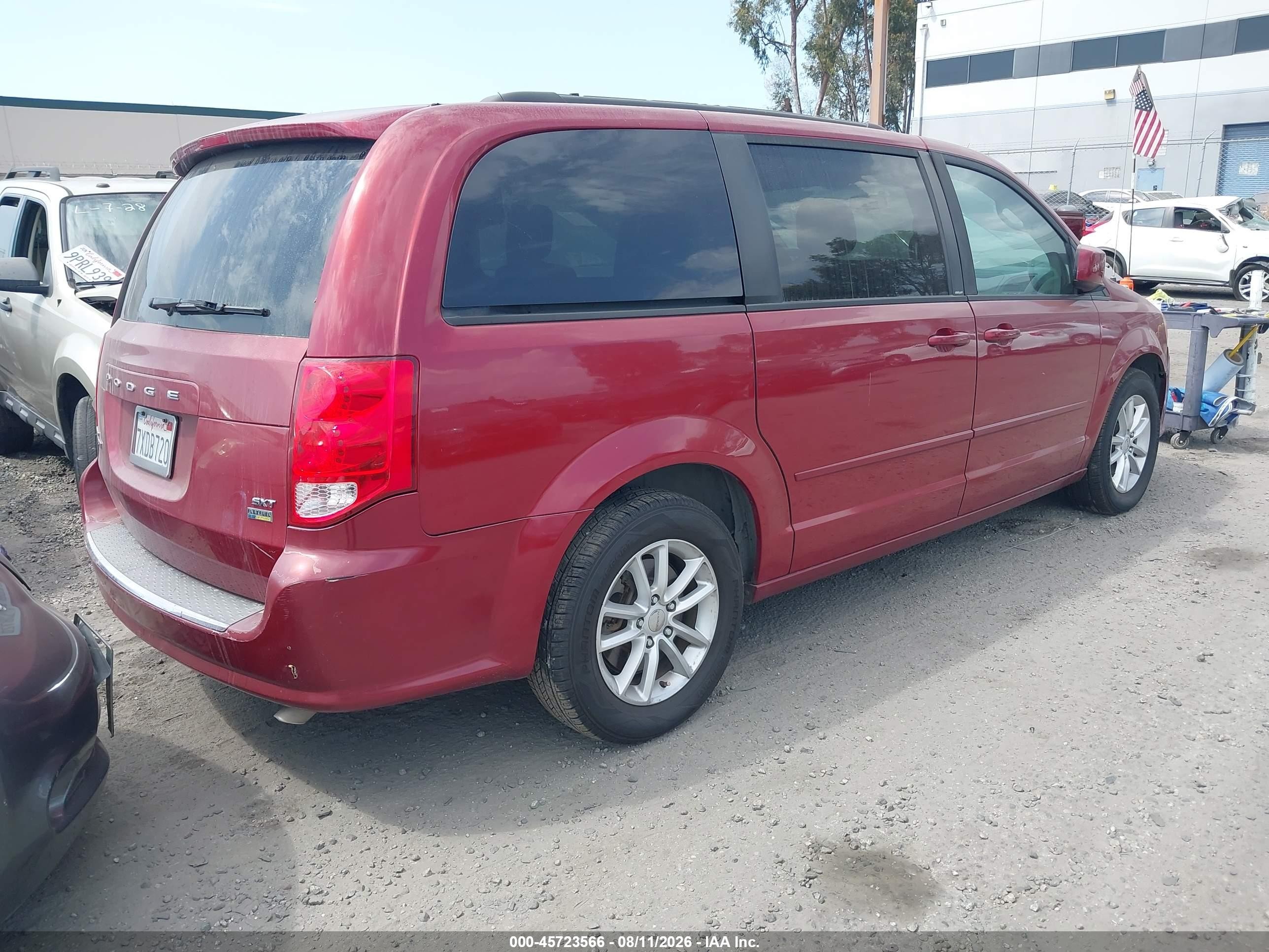 2014 Dodge Grand Caravan Sxt Бордовый vin: 2C4RDGCG9ER289177