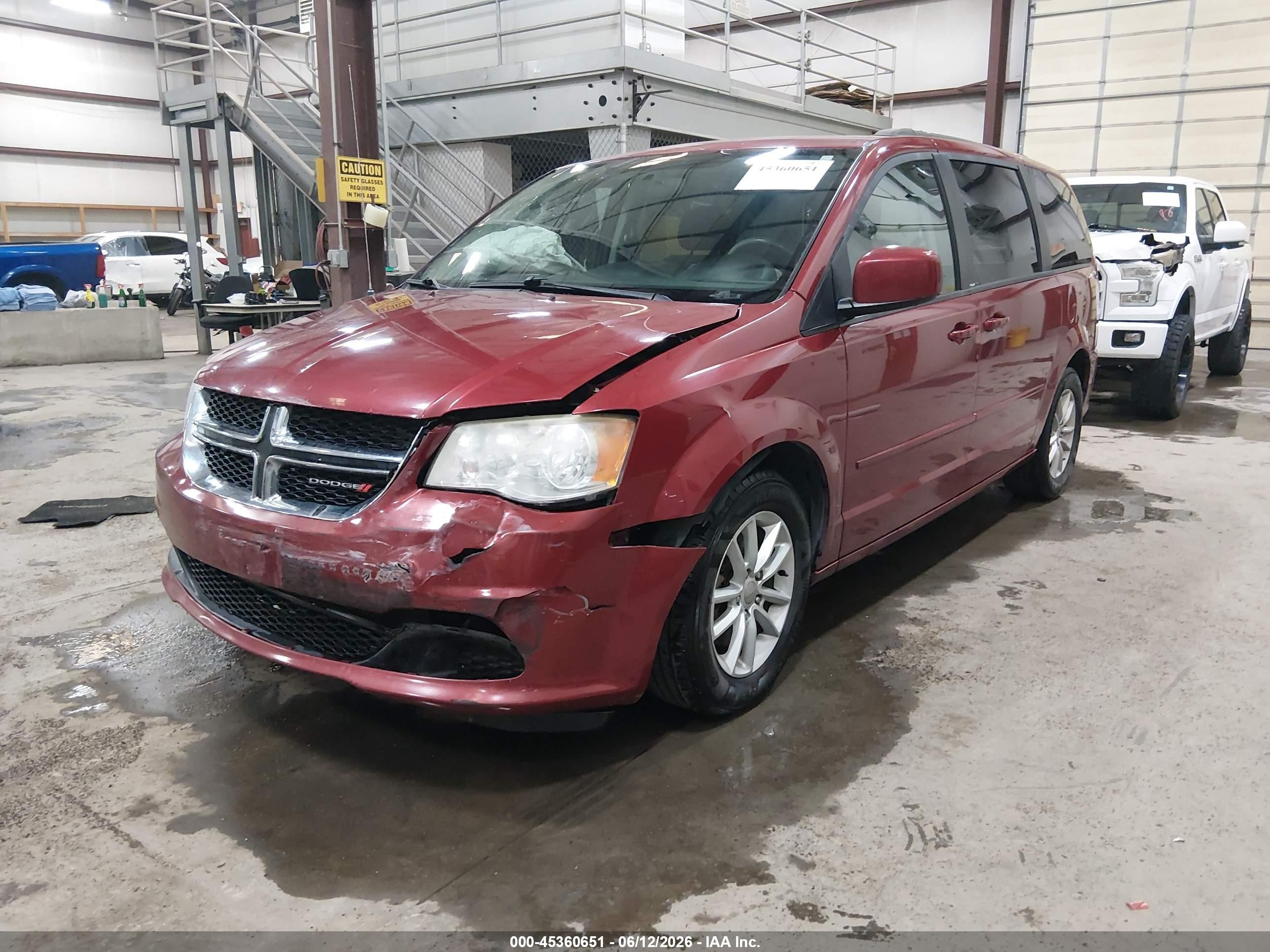 2014 Dodge Grand Caravan Sxt Red vin: 2C4RDGCG9ER290216