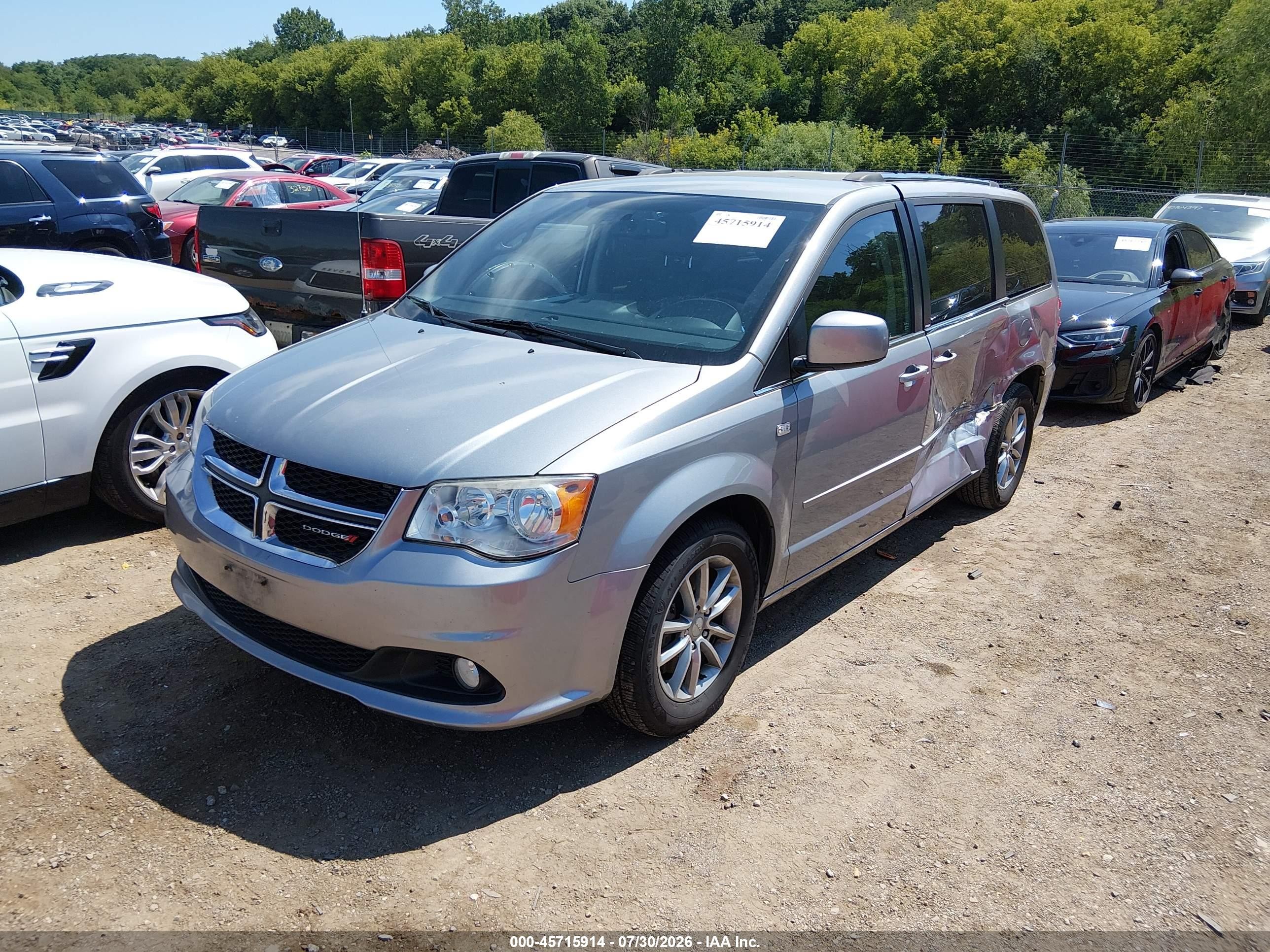 2014 Dodge Grand Caravan Sxt 30th Anniversary Gray vin: 2C4RDGCG9ER296369