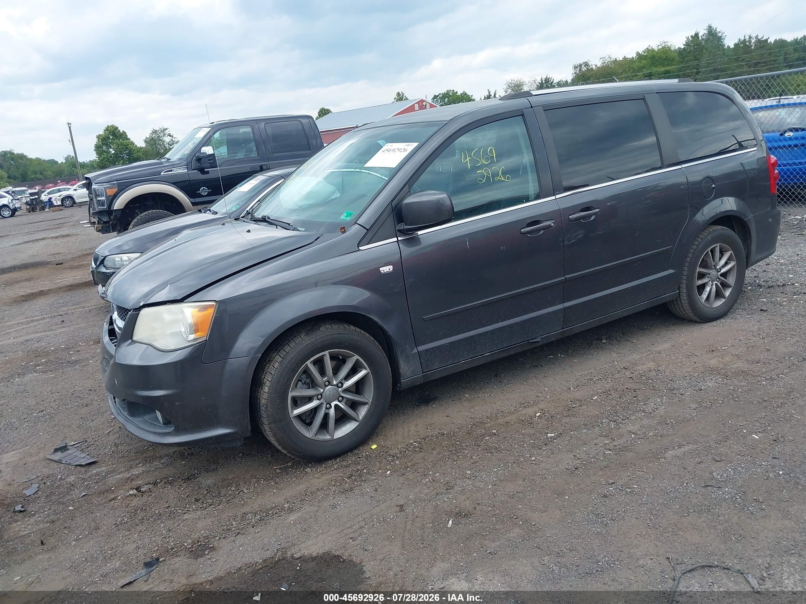 2014 Dodge Grand Caravan Sxt 30th Anniversary Gray vin: 2C4RDGCG9ER306219
