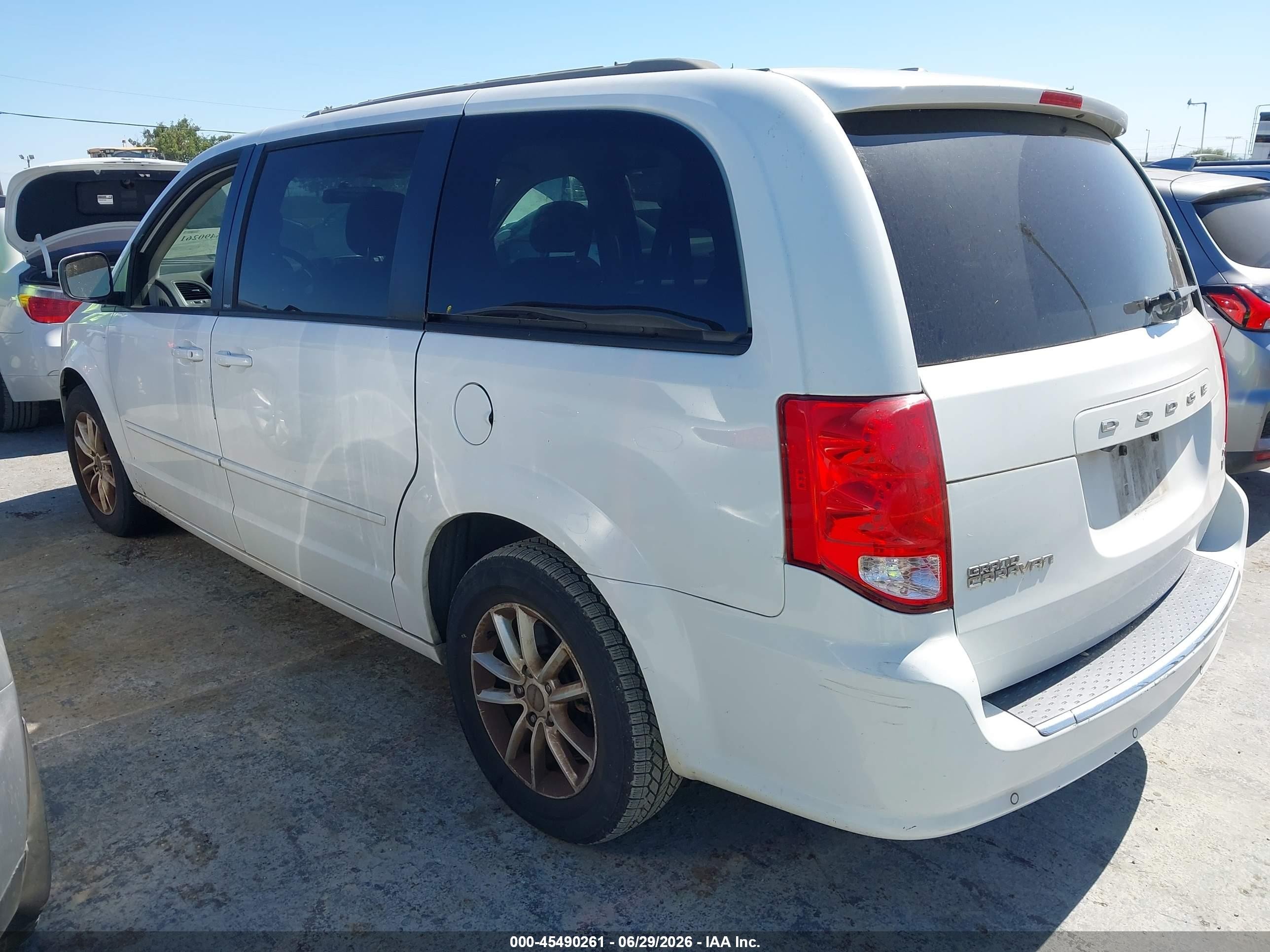 2014 Dodge Grand Caravan Sxt White vin: 2C4RDGCG9ER313591