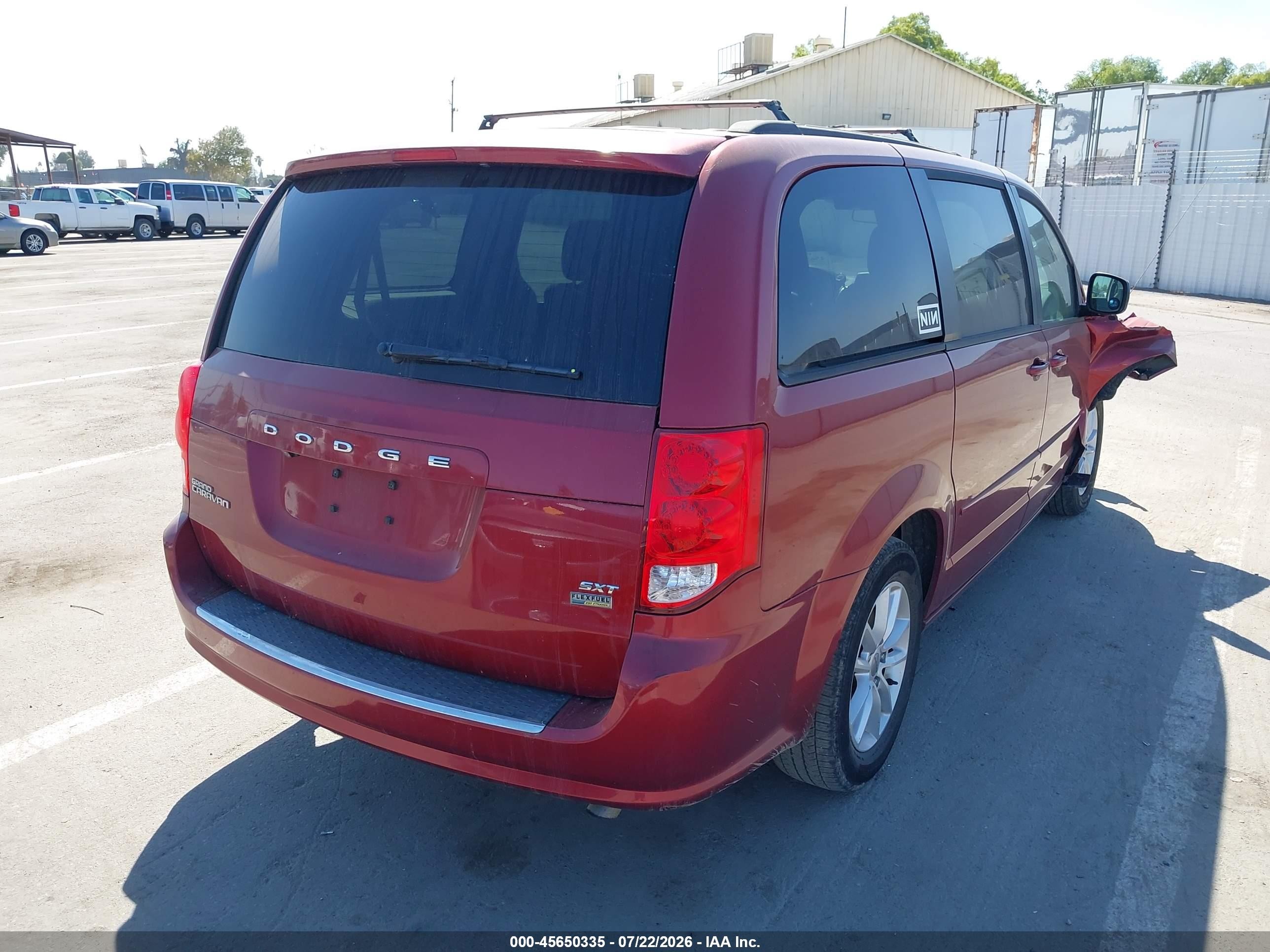2014 Dodge Grand Caravan Sxt Red vin: 2C4RDGCG9ER401542