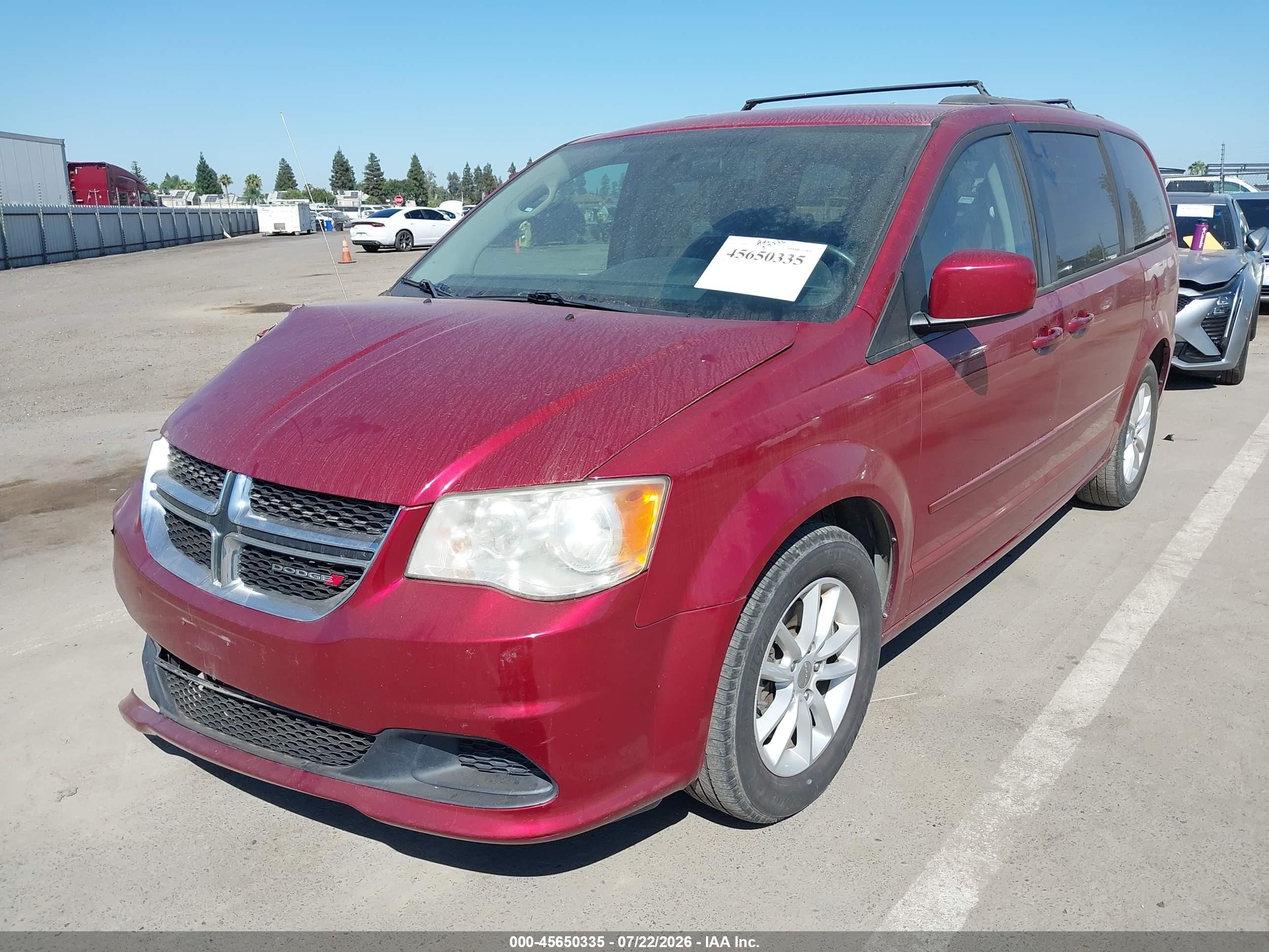 2014 Dodge Grand Caravan Sxt Red vin: 2C4RDGCG9ER401542