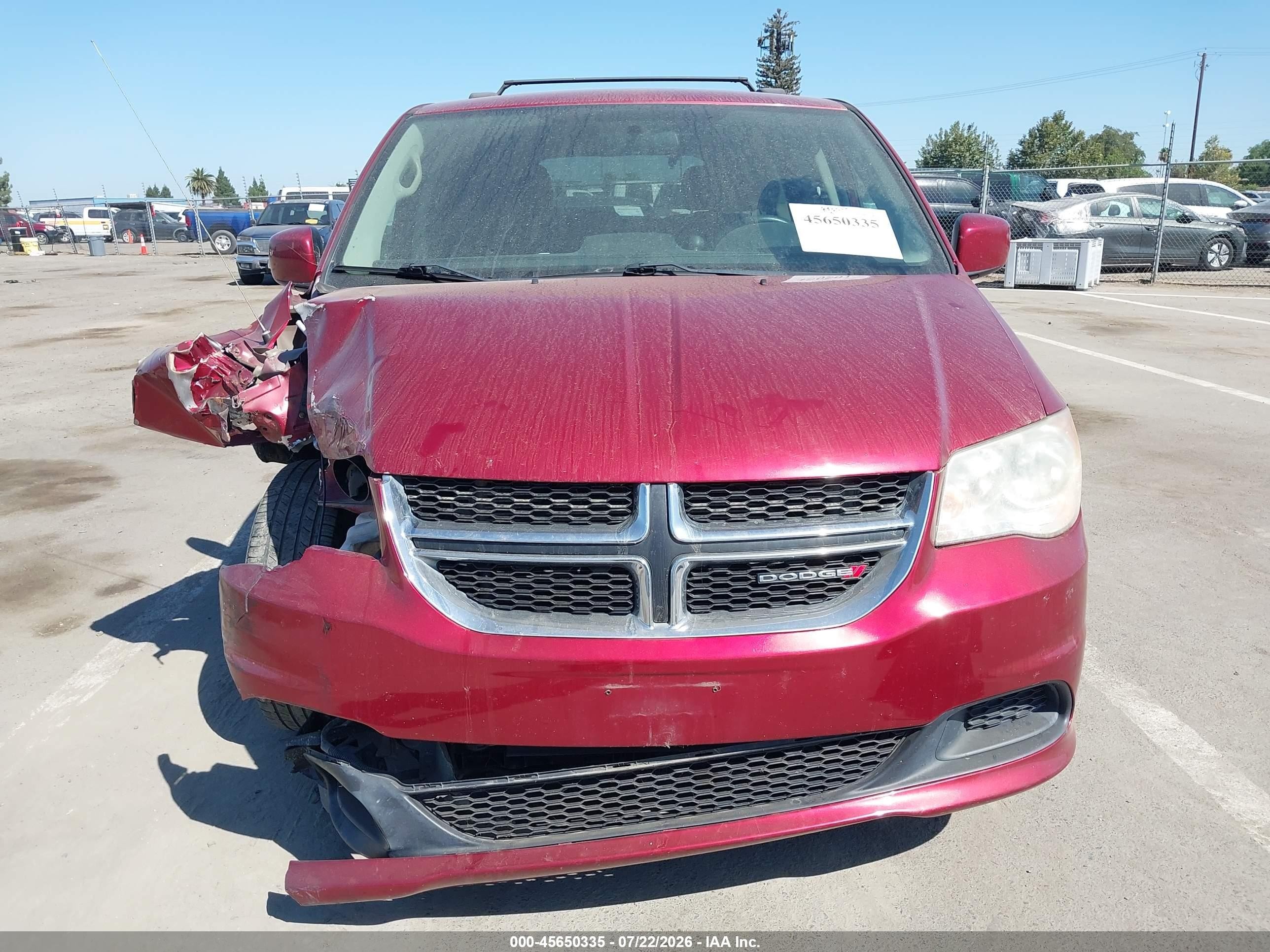 2014 Dodge Grand Caravan Sxt Red vin: 2C4RDGCG9ER401542