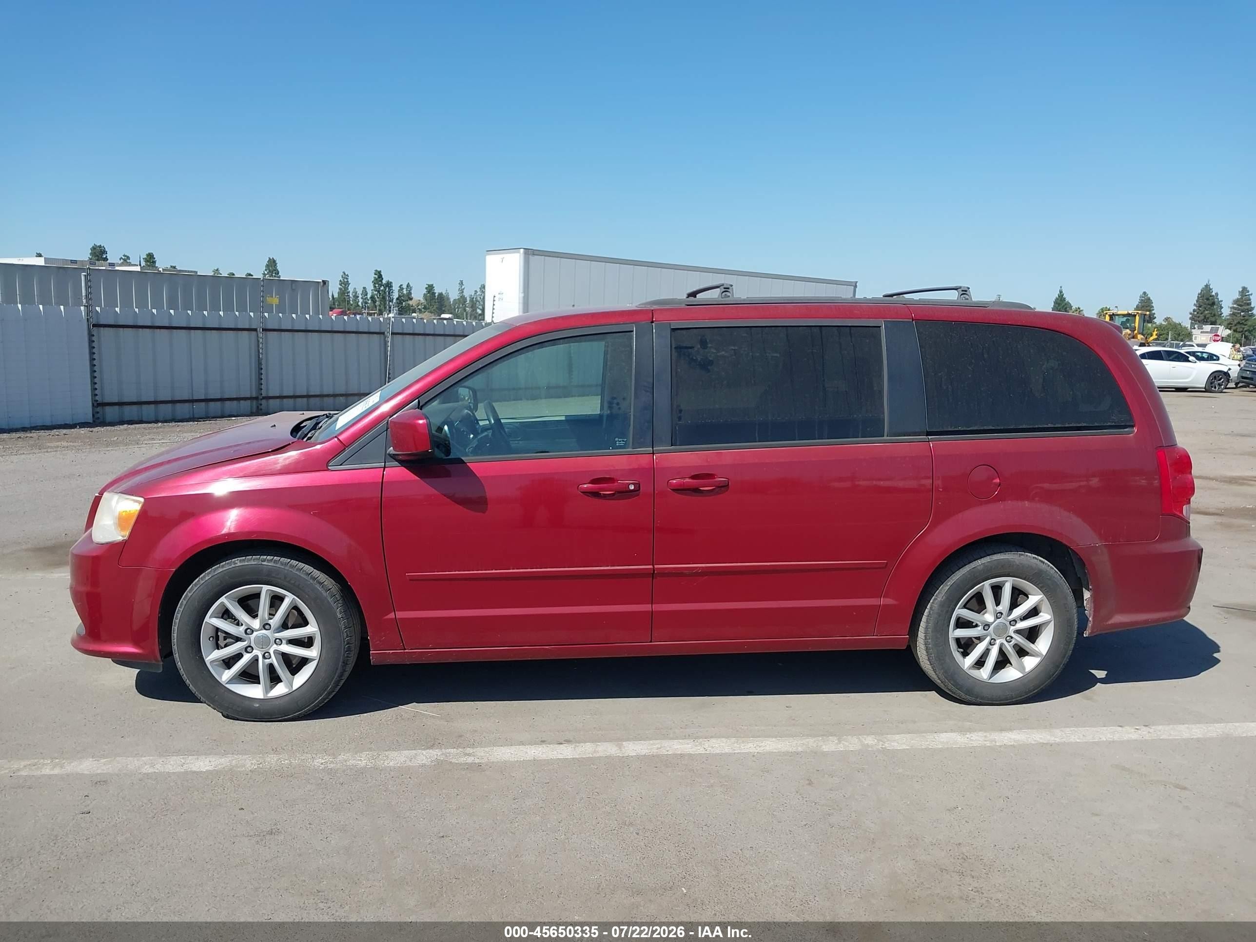 2014 Dodge Grand Caravan Sxt Red vin: 2C4RDGCG9ER401542