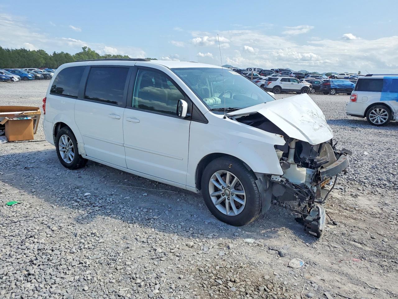 2014 Dodge Grand Caravan Sxt White vin: 2C4RDGCG9ER427560