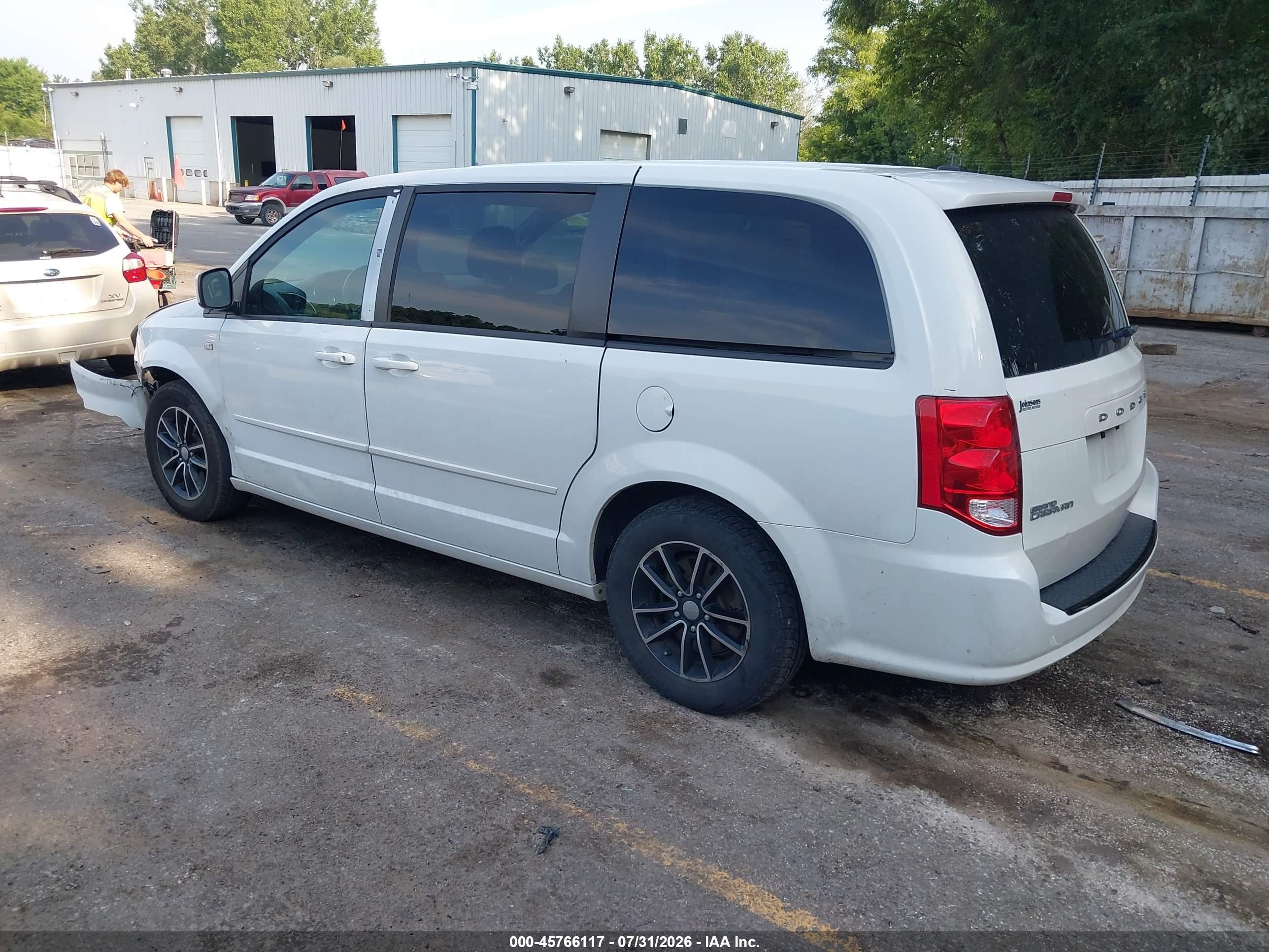 2014 Dodge Grand Caravan Sxt White vin: 2C4RDGCG9ER459201