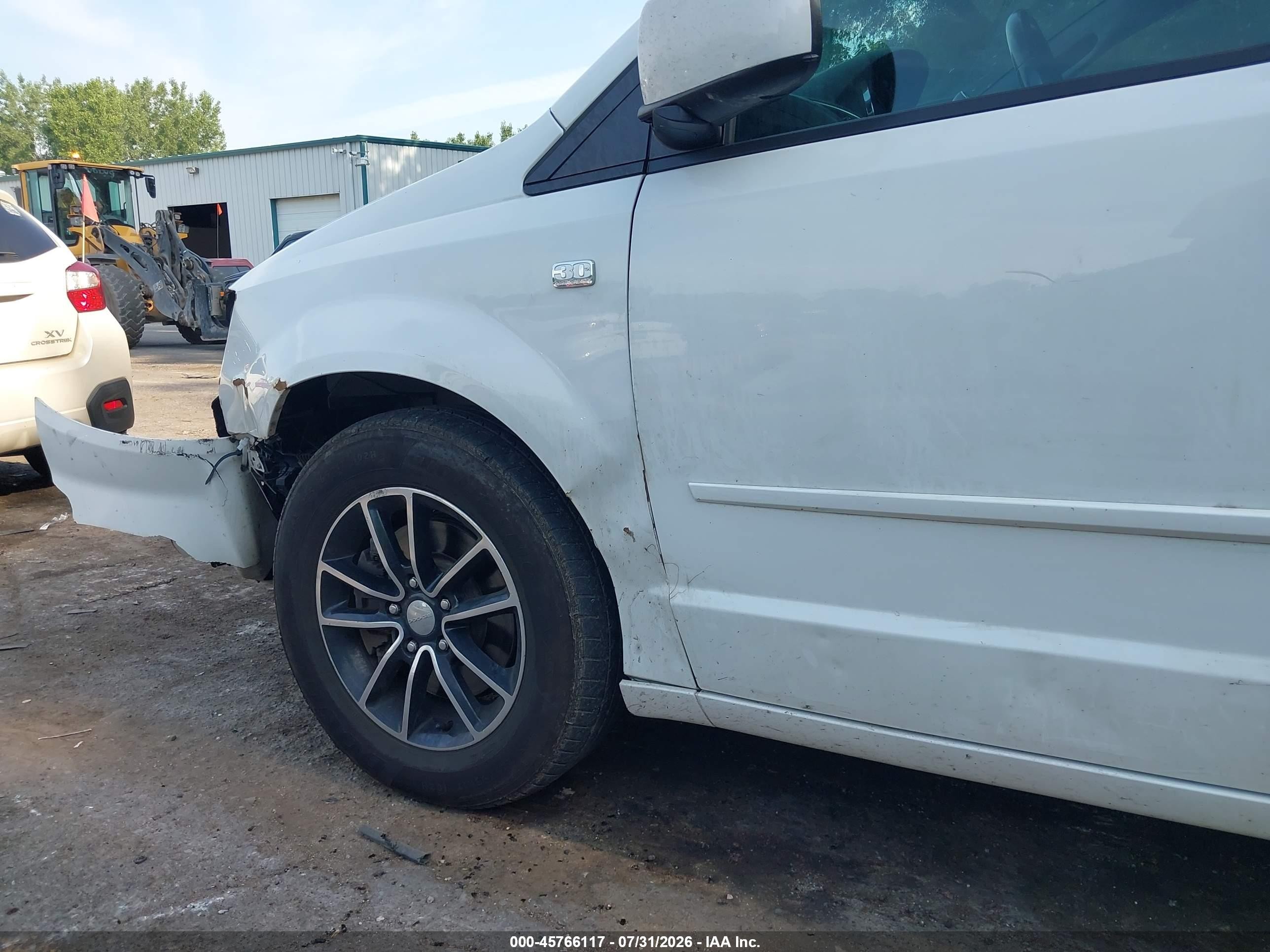 2014 Dodge Grand Caravan Sxt White vin: 2C4RDGCG9ER459201