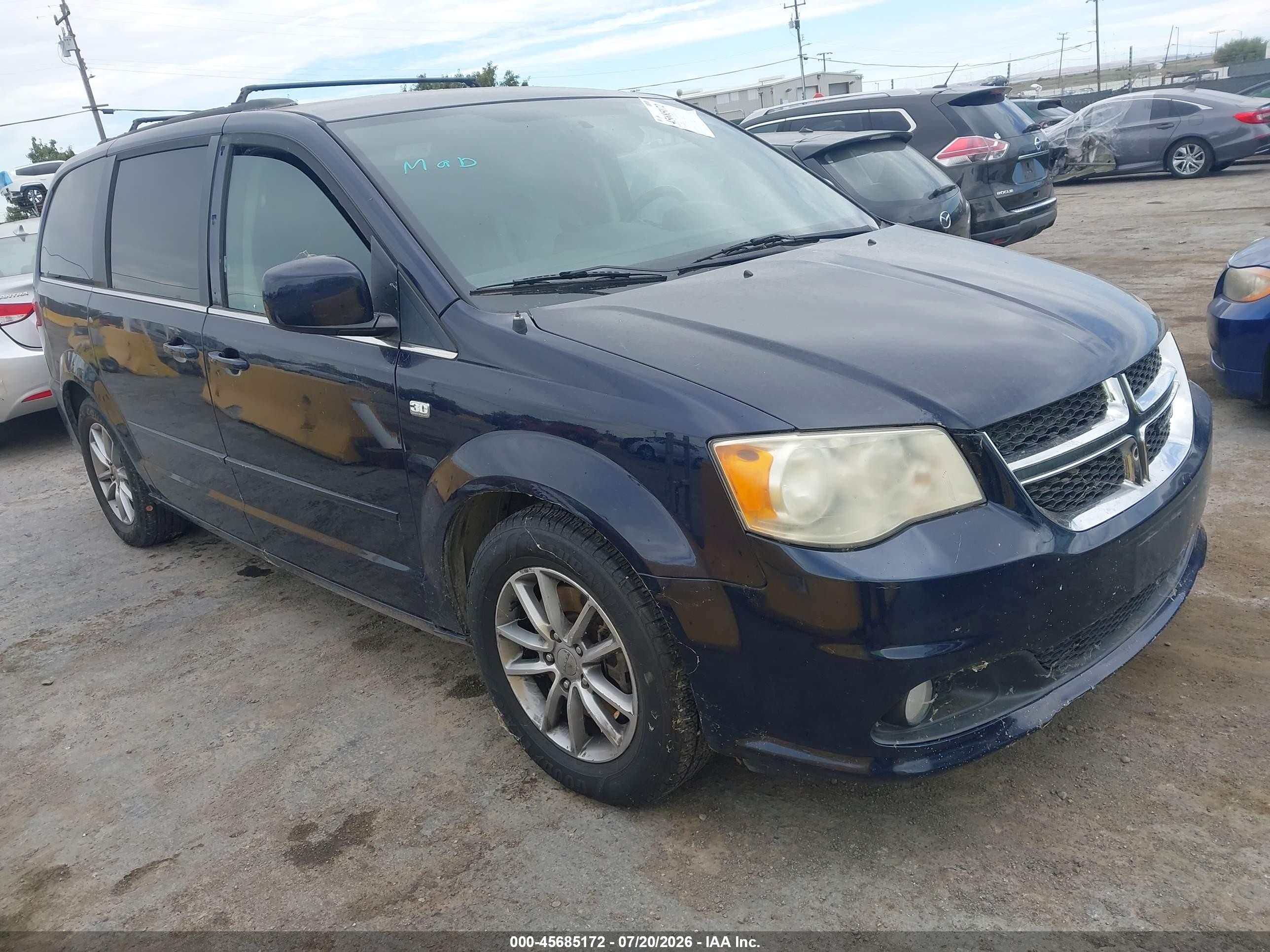 2014 Dodge Grand Caravan Sxt 30th Anniversary Blue vin: 2C4RDGCG9ER474216