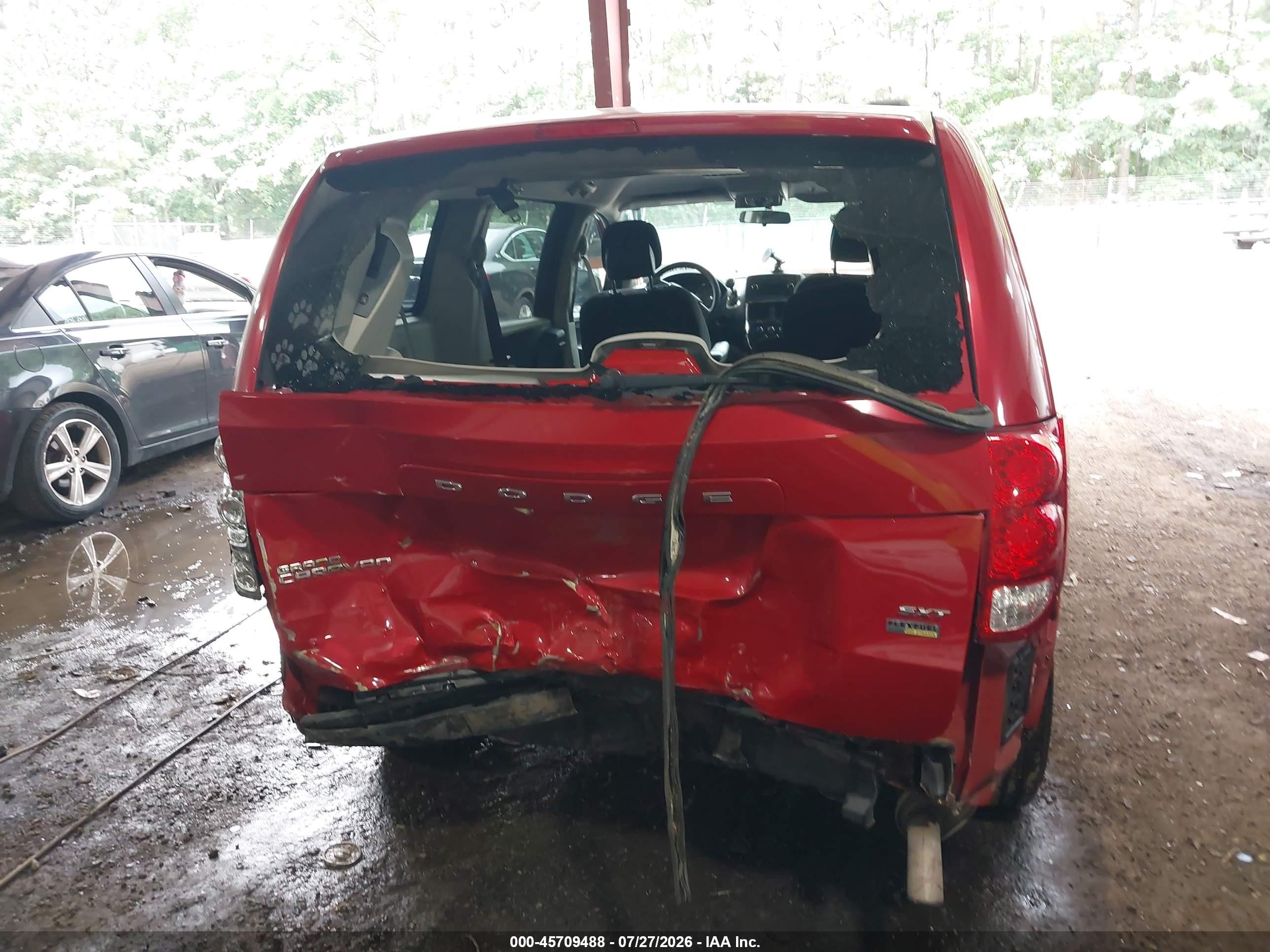 2014 Dodge Grand Caravan Sxt Red vin: 2C4RDGCG9ER477598
