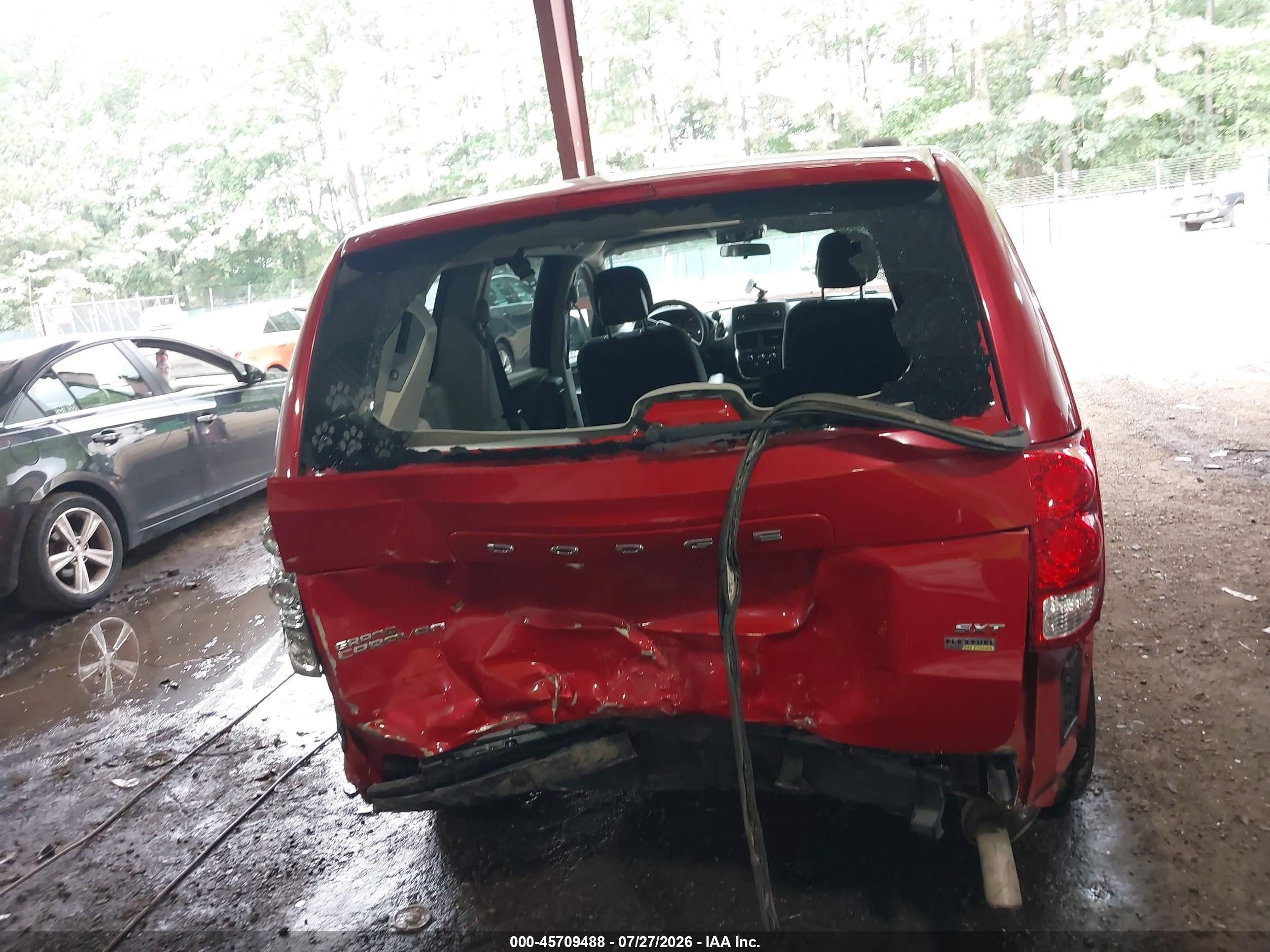 2014 Dodge Grand Caravan Sxt Red vin: 2C4RDGCG9ER477598