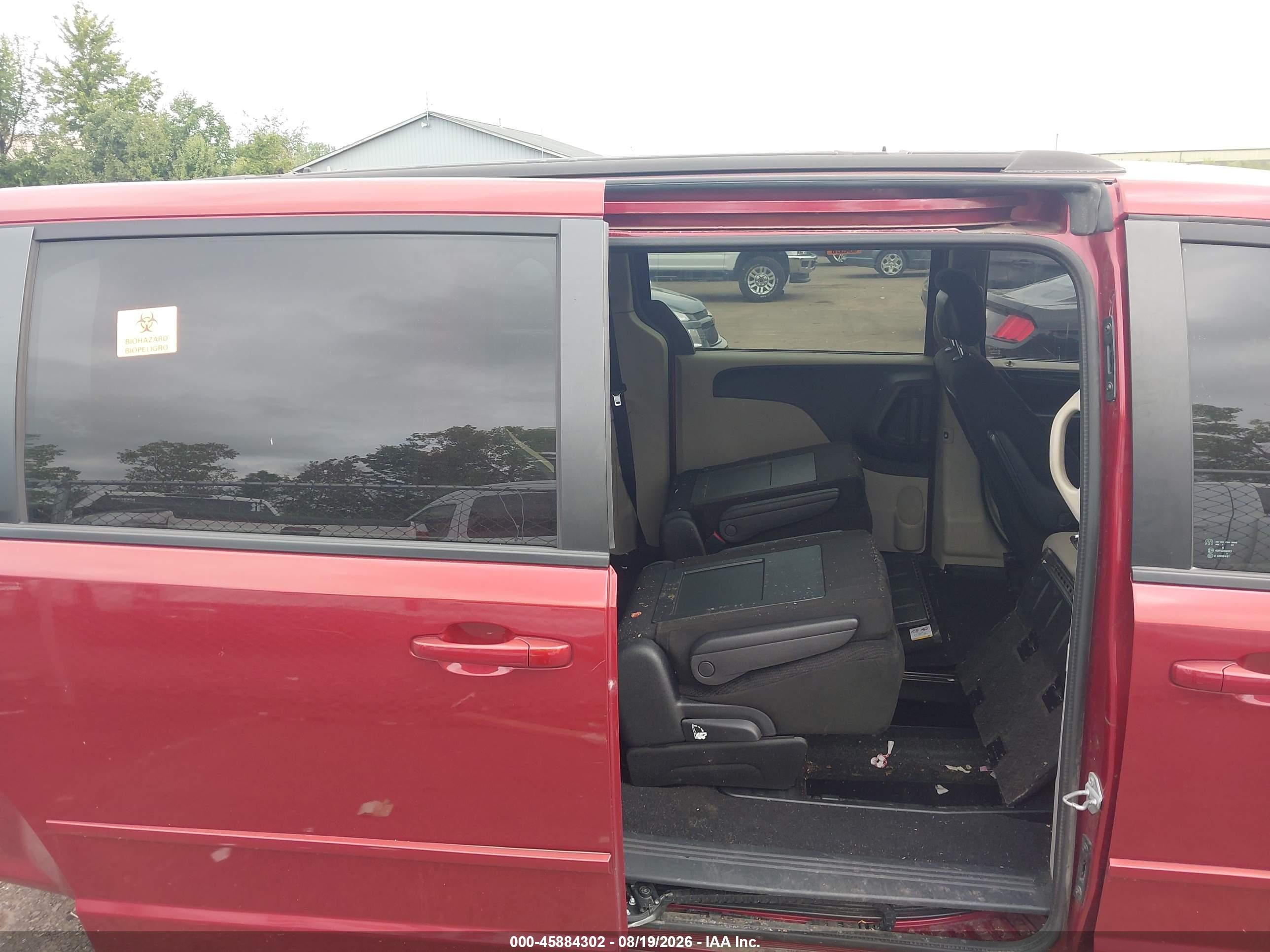 2015 Dodge Grand Caravan Sxt Red vin: 2C4RDGCG9FR512951