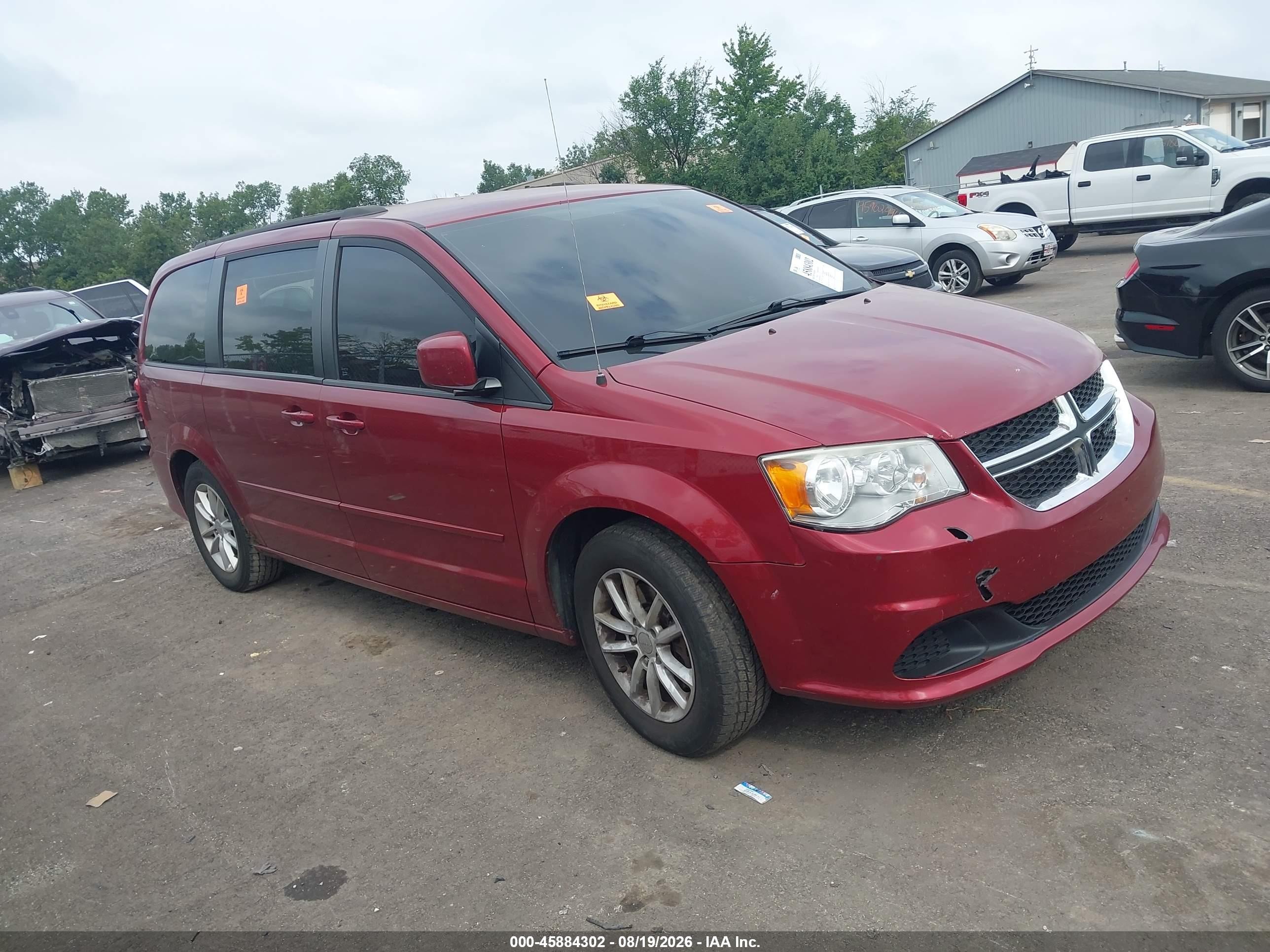 2015 Dodge Grand Caravan Sxt Red vin: 2C4RDGCG9FR512951