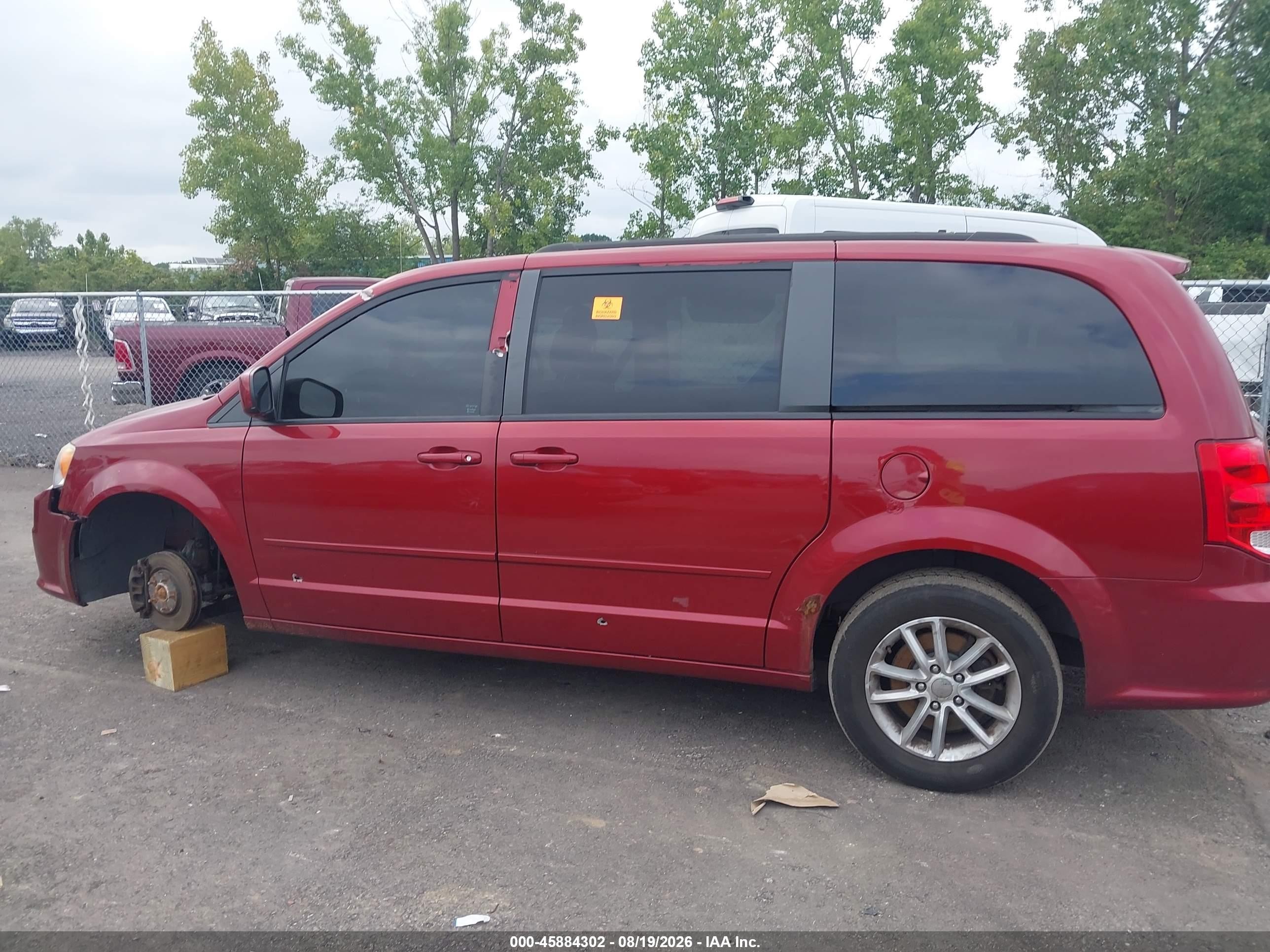 2015 Dodge Grand Caravan Sxt Red vin: 2C4RDGCG9FR512951