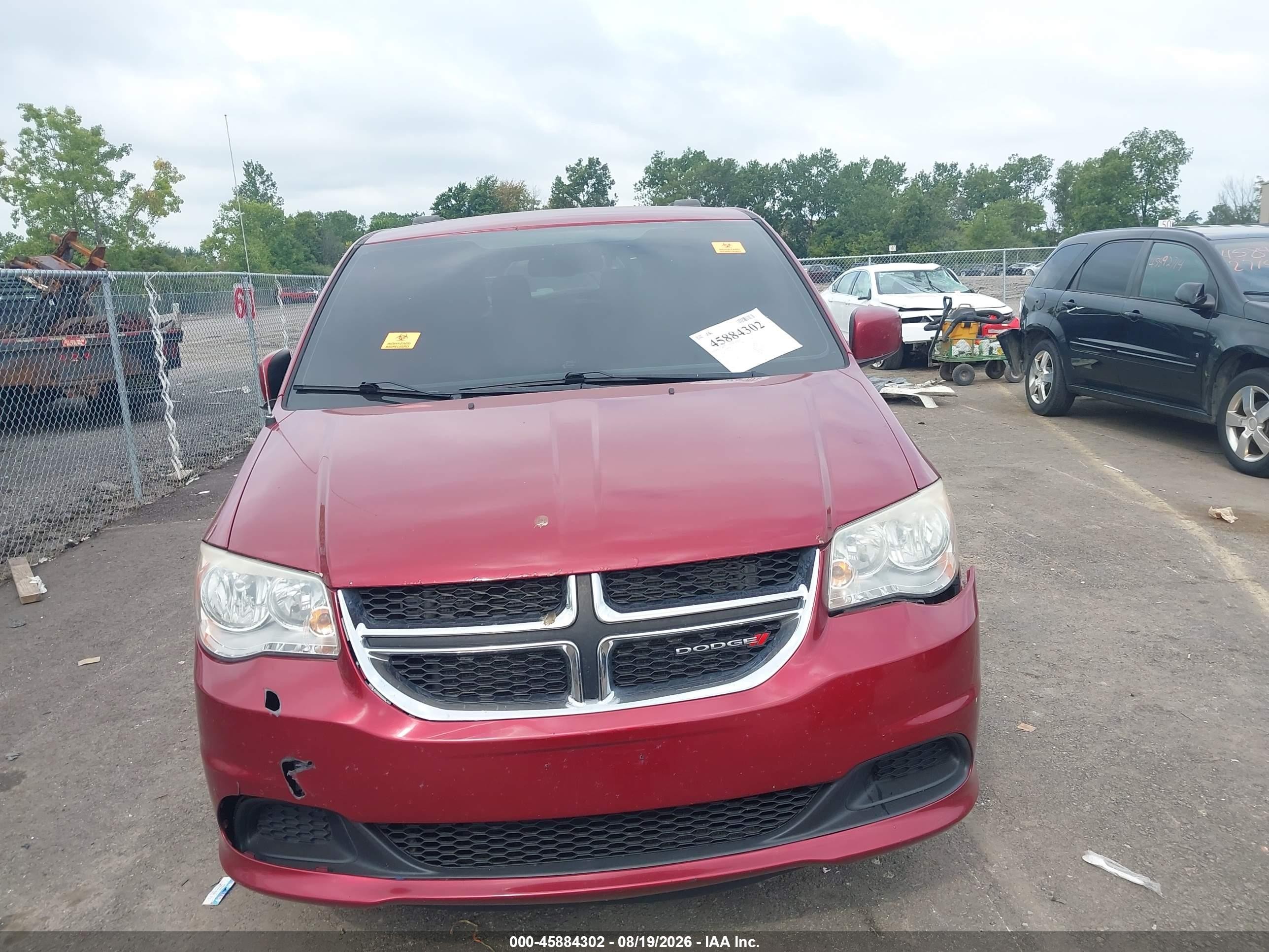 2015 Dodge Grand Caravan Sxt Red vin: 2C4RDGCG9FR512951