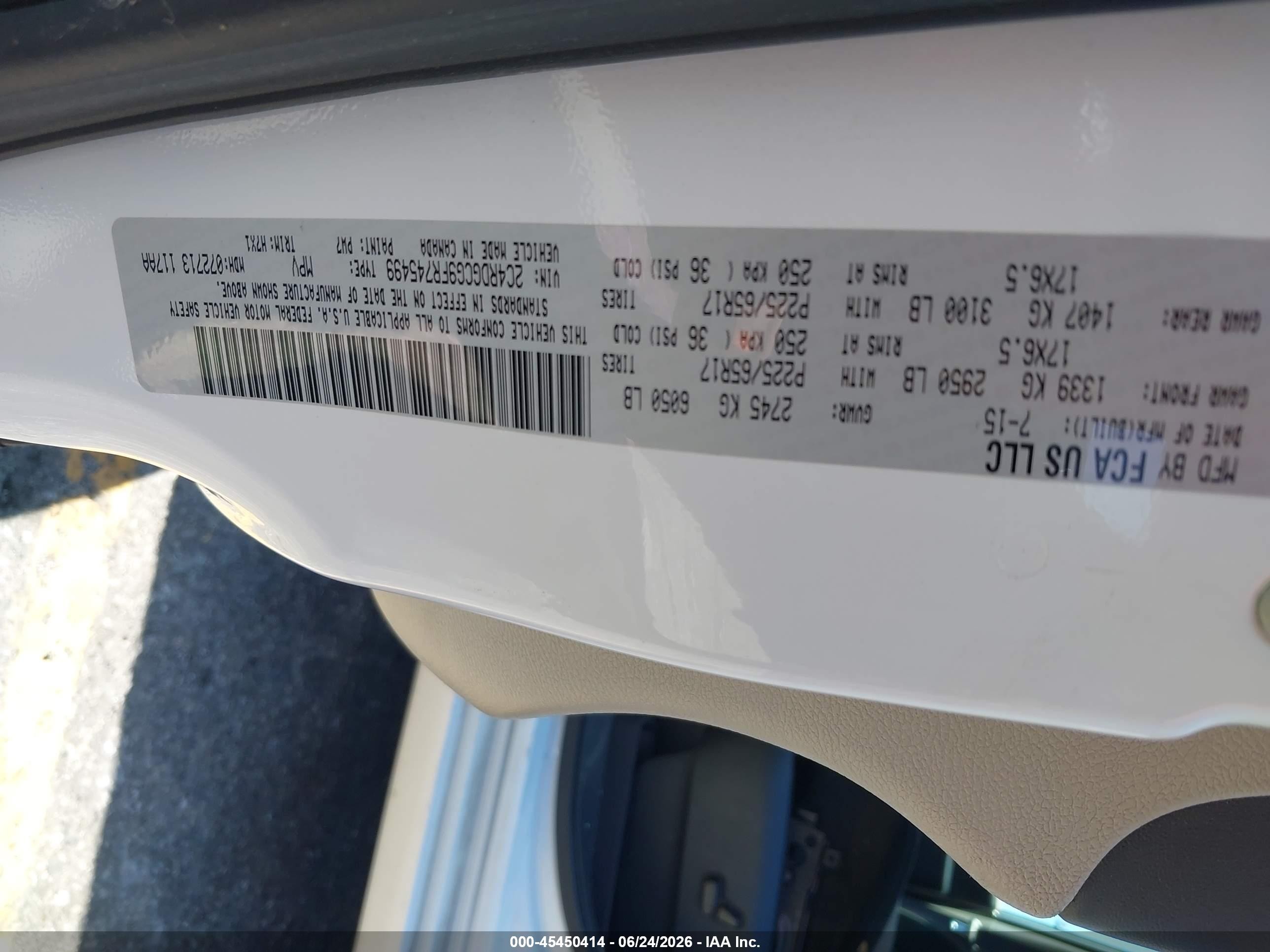 2015 Dodge Grand Caravan Sxt White vin: 2C4RDGCG9FR745499
